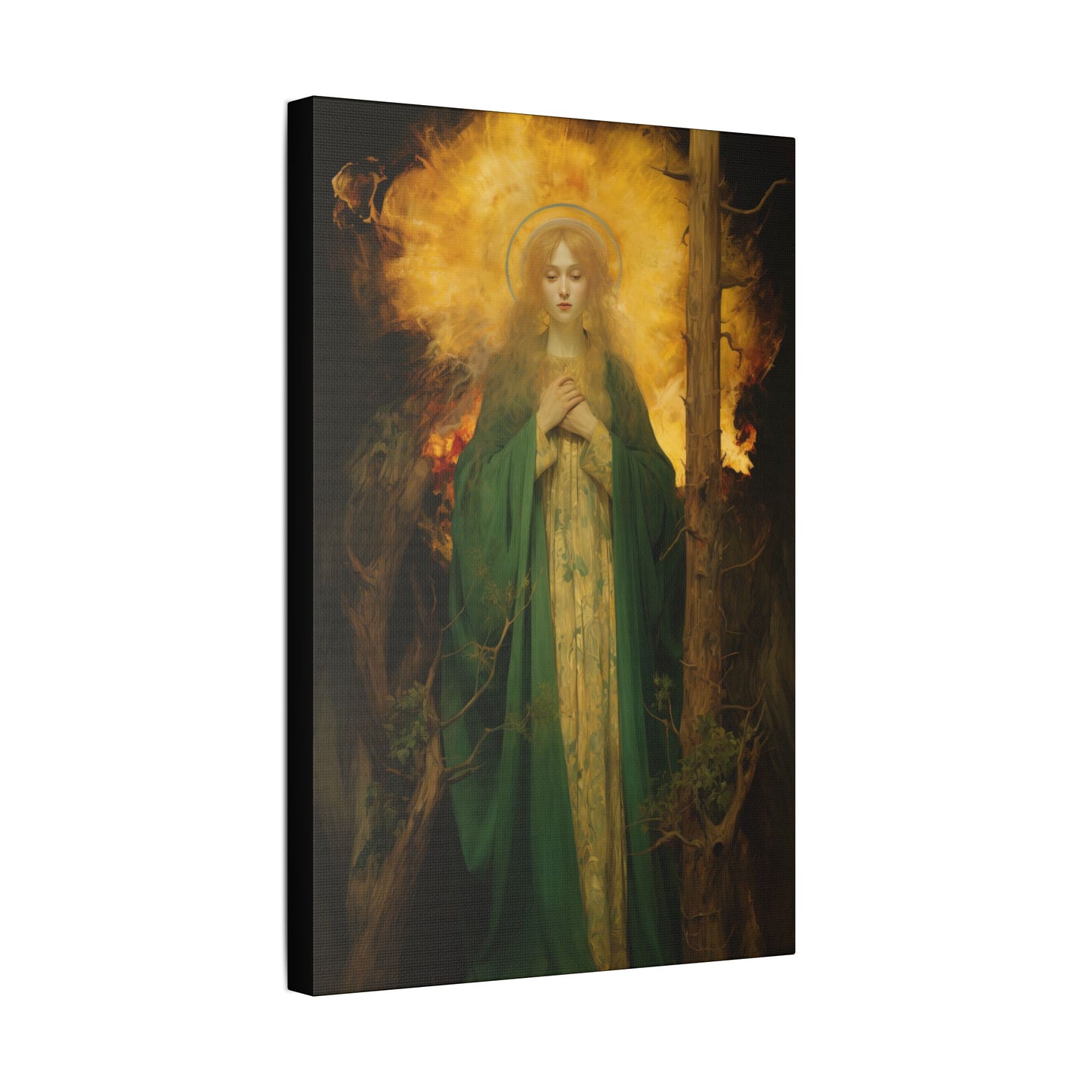 Saint Afra Canvas Print - Multiple Sizes - Catholic Home art - Museum Wrapped Canvas - Sanctified Souls Print