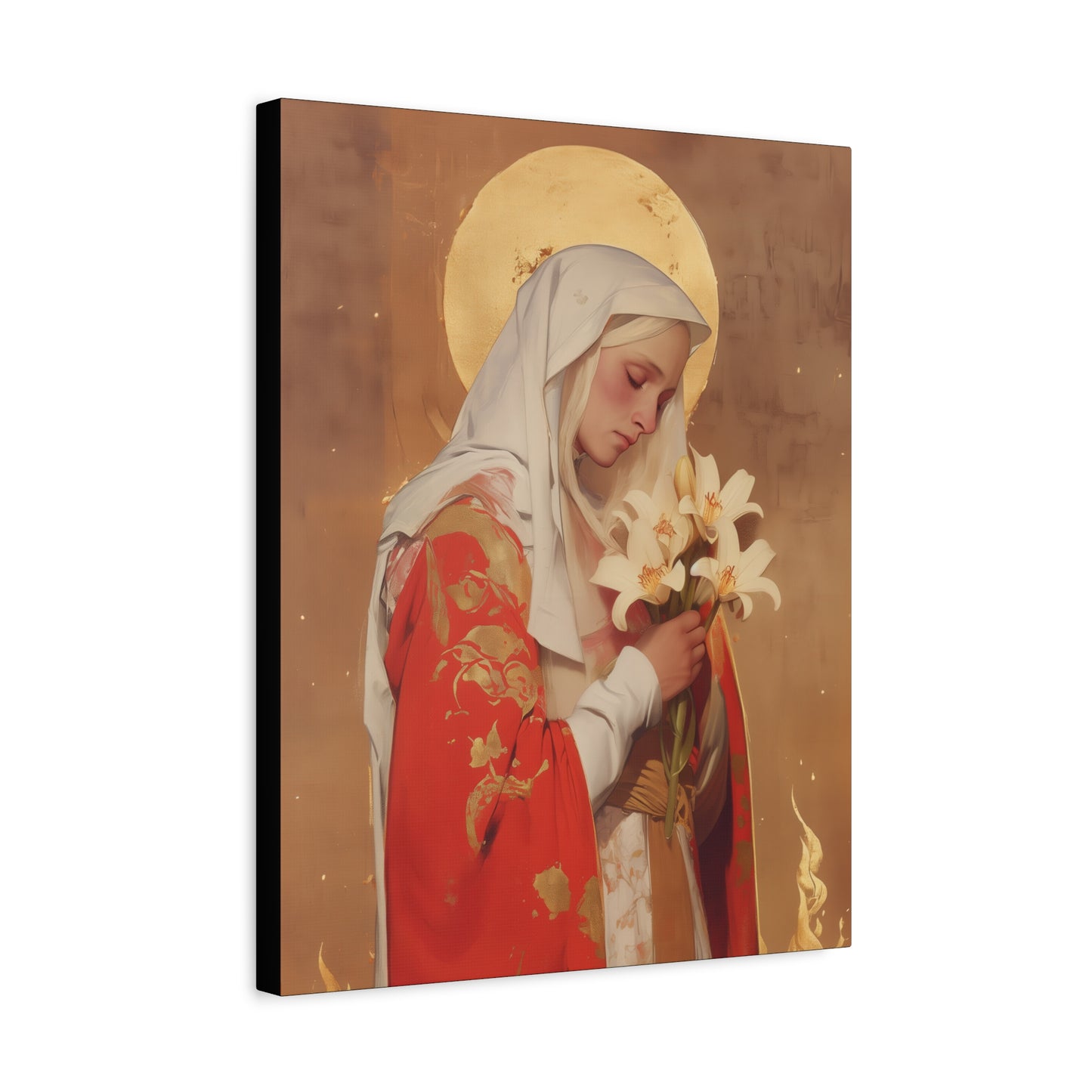 Saint Faith of Agen - Gallery Wrapped Canvas - Print - Religious Art for your Home - Catholic Art