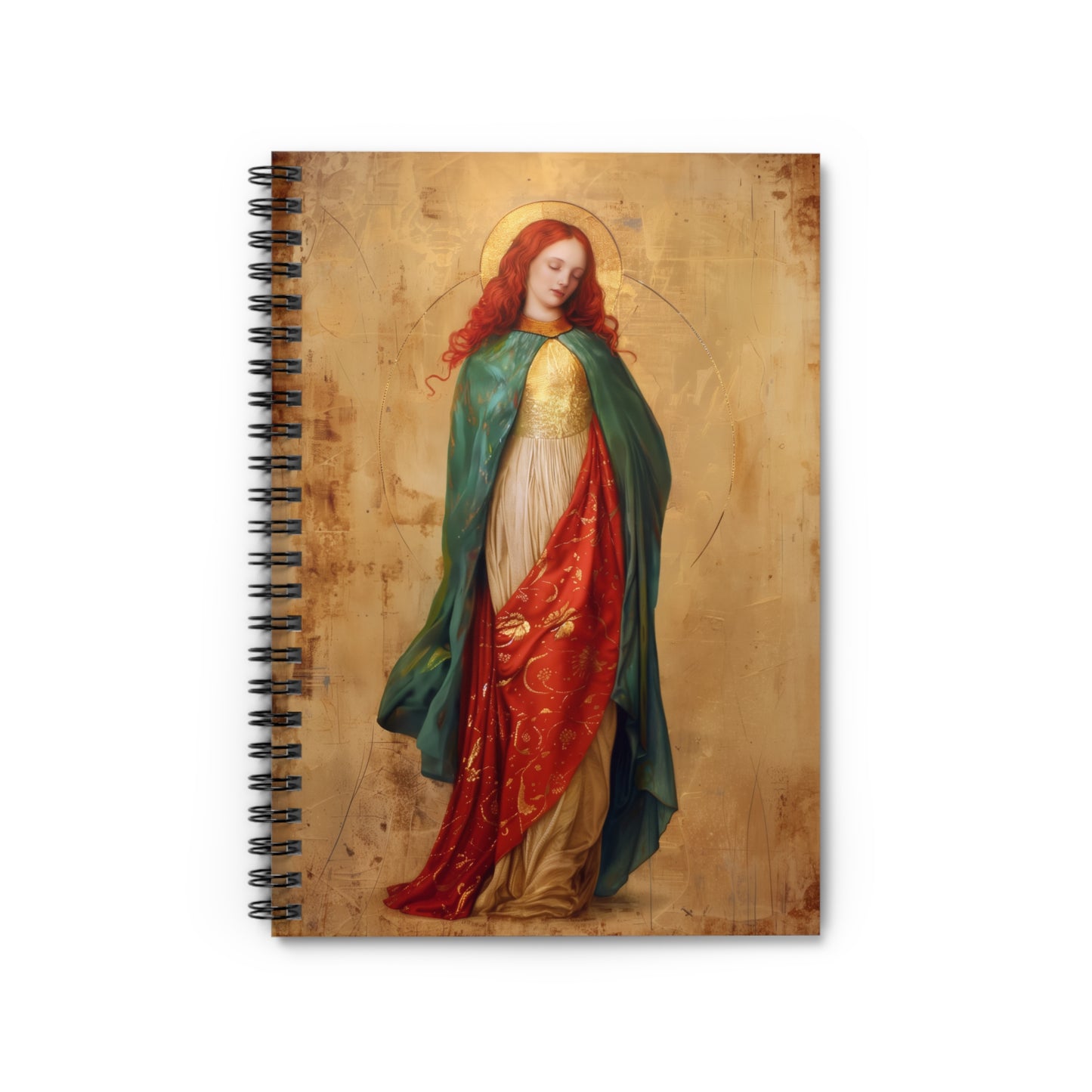 Resilient Spirit - Mary Magdalene's Faithful Path - Sanctified Souls Art - Religious - Spiral Notebook - Catholic - Devotional Journal