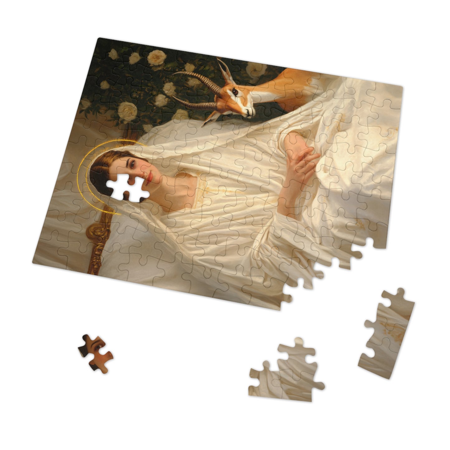 Saint Tabitha - Puzzle and Keepsake Tin - Religious (30, 110, 252, 500,1000) - Religious Puzzle - Gifts for Catholic Families