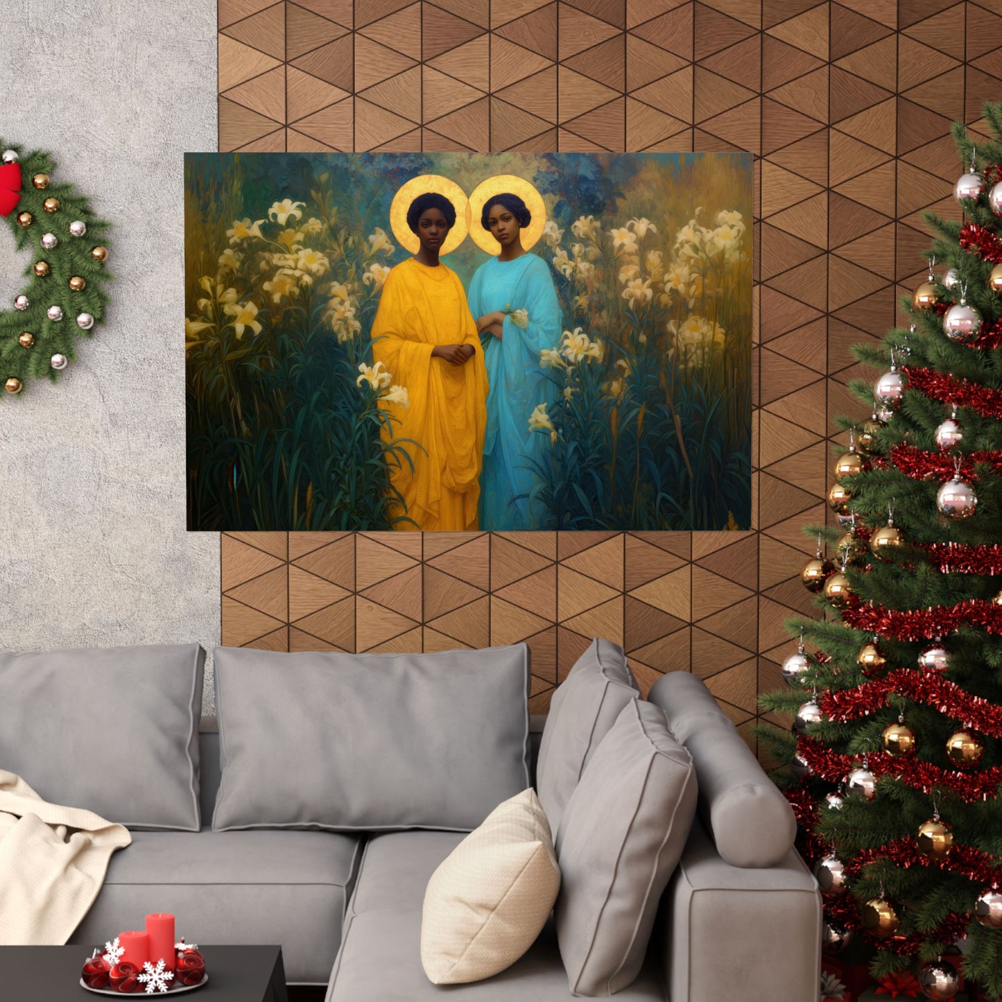 Saint Perpetua and Saint Felicity  - Sanctified Souls Print - Multiple Sizes - Premium Posters - Catholic Art - Christian Home Decor Artwork