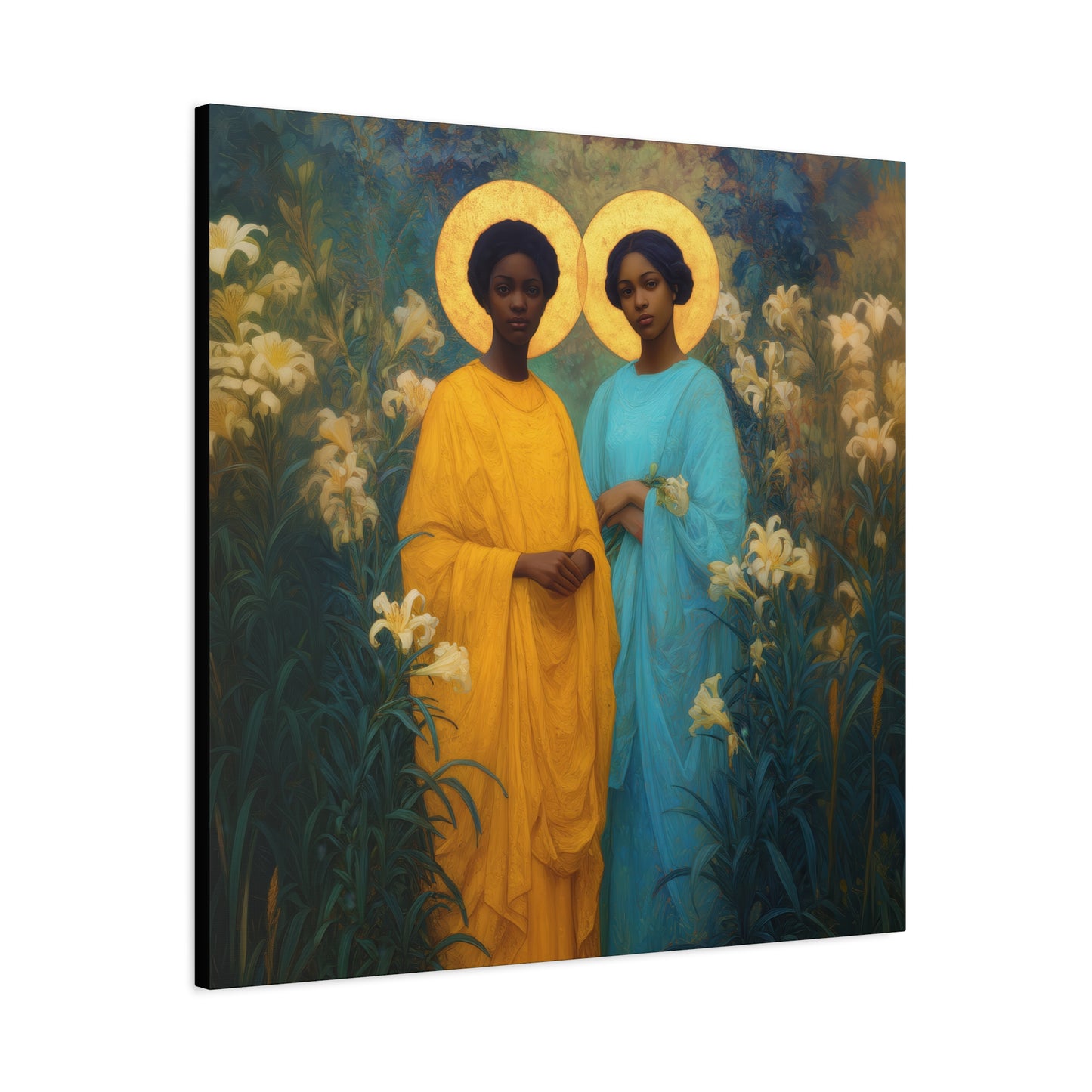 Saint Perpetua and Saint Felicity -  Museum Wrapped Canvas - Sanctified Souls Print - Religious Art for your Home - Catholic Saint Art