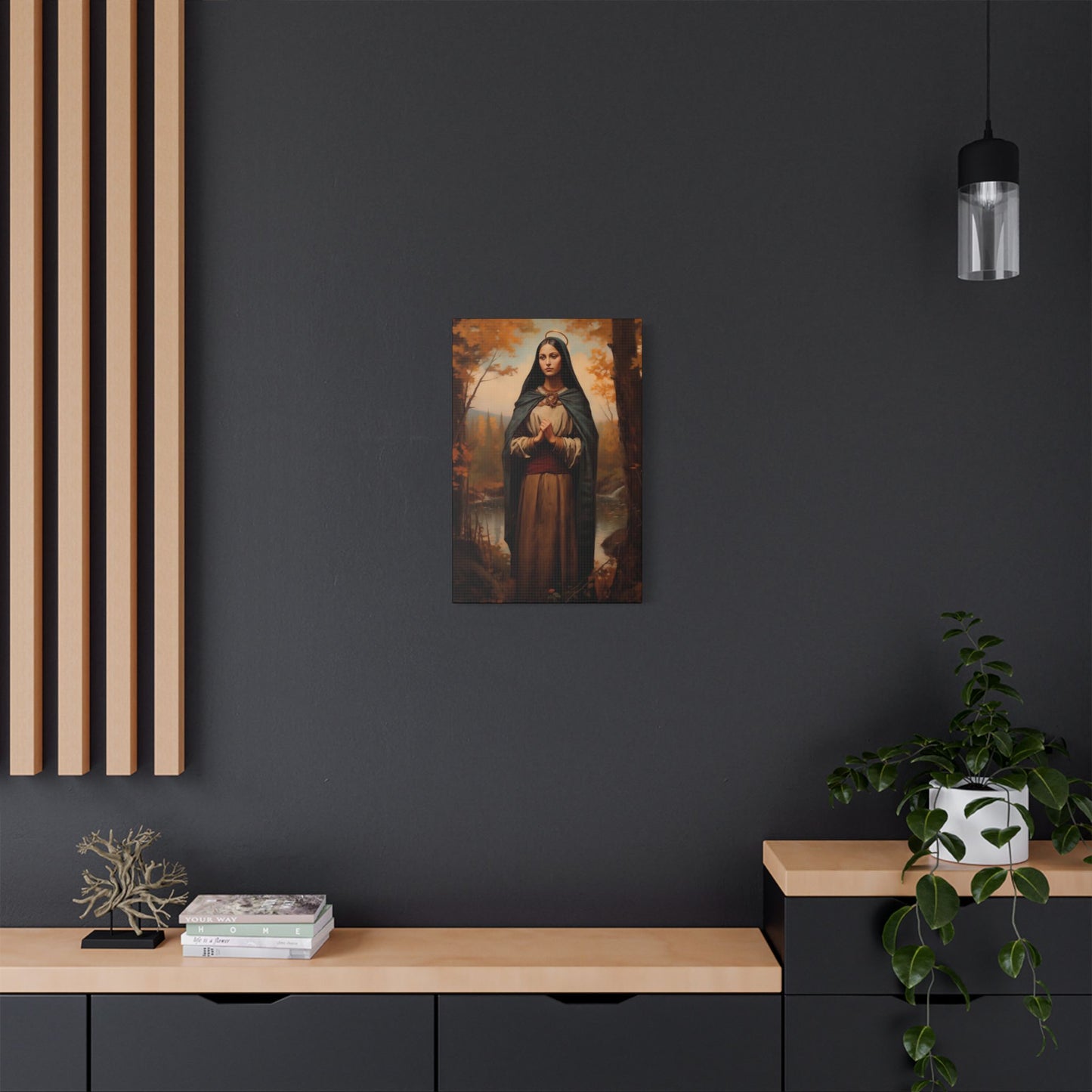 Saint Kateri Tekakwitha -  Museum Wrapped Canvas - Sanctified Souls Print - Religious Art for your Home