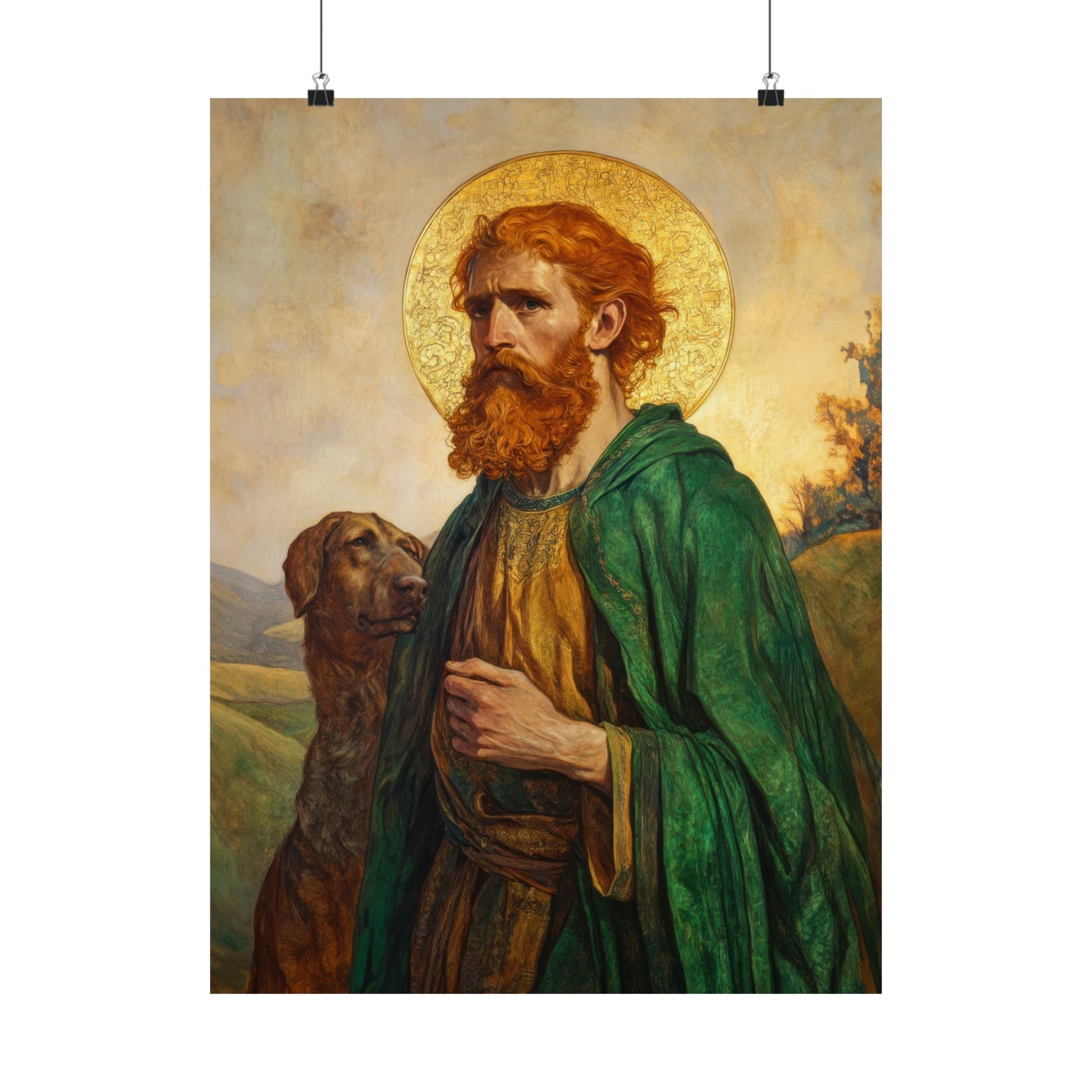 Saint Andrew the Scot - Sanctified Souls Print - Multiple Sizes - Premium Posters - Catholic Art - Christian - Gifts for Catholics