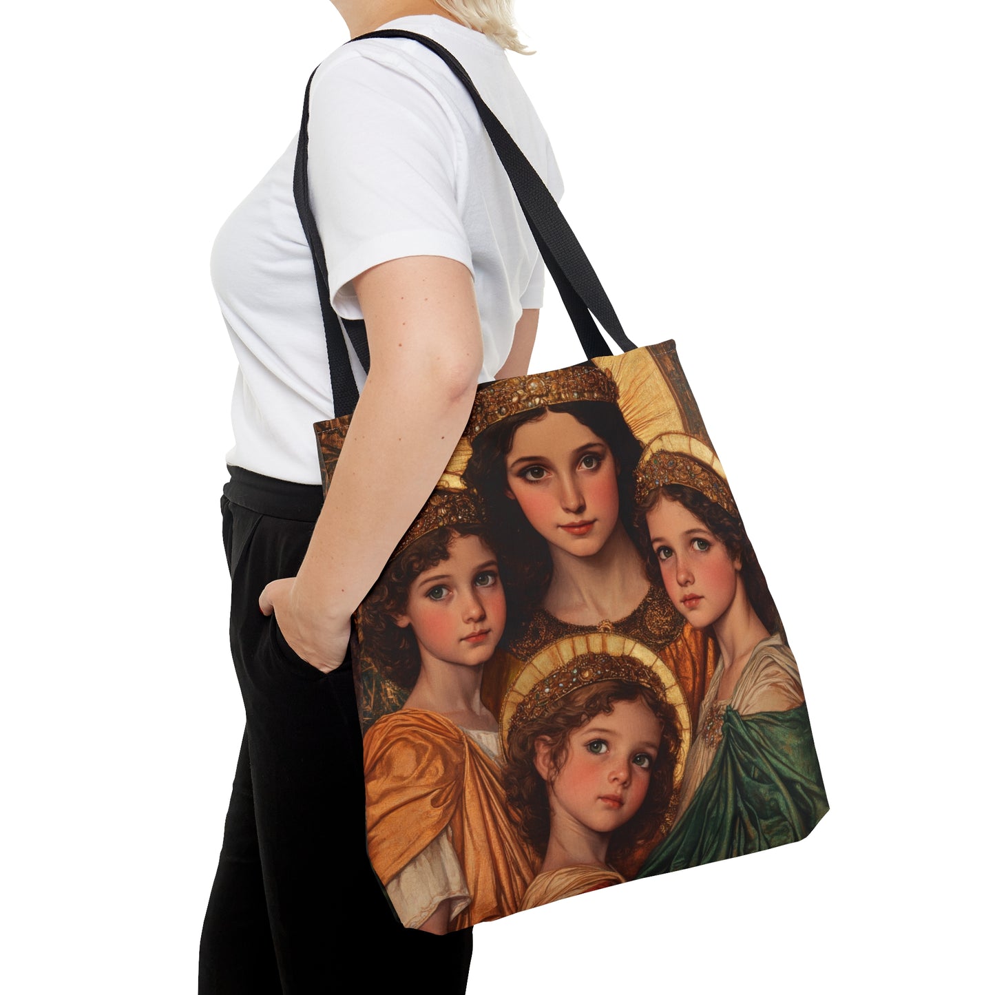 Saints Sophia, Faith, Hope and Charity Tote Bag - Large Medium Small Faith Art Bag - Catholic Faith Purse - Religious - Prayer Bag