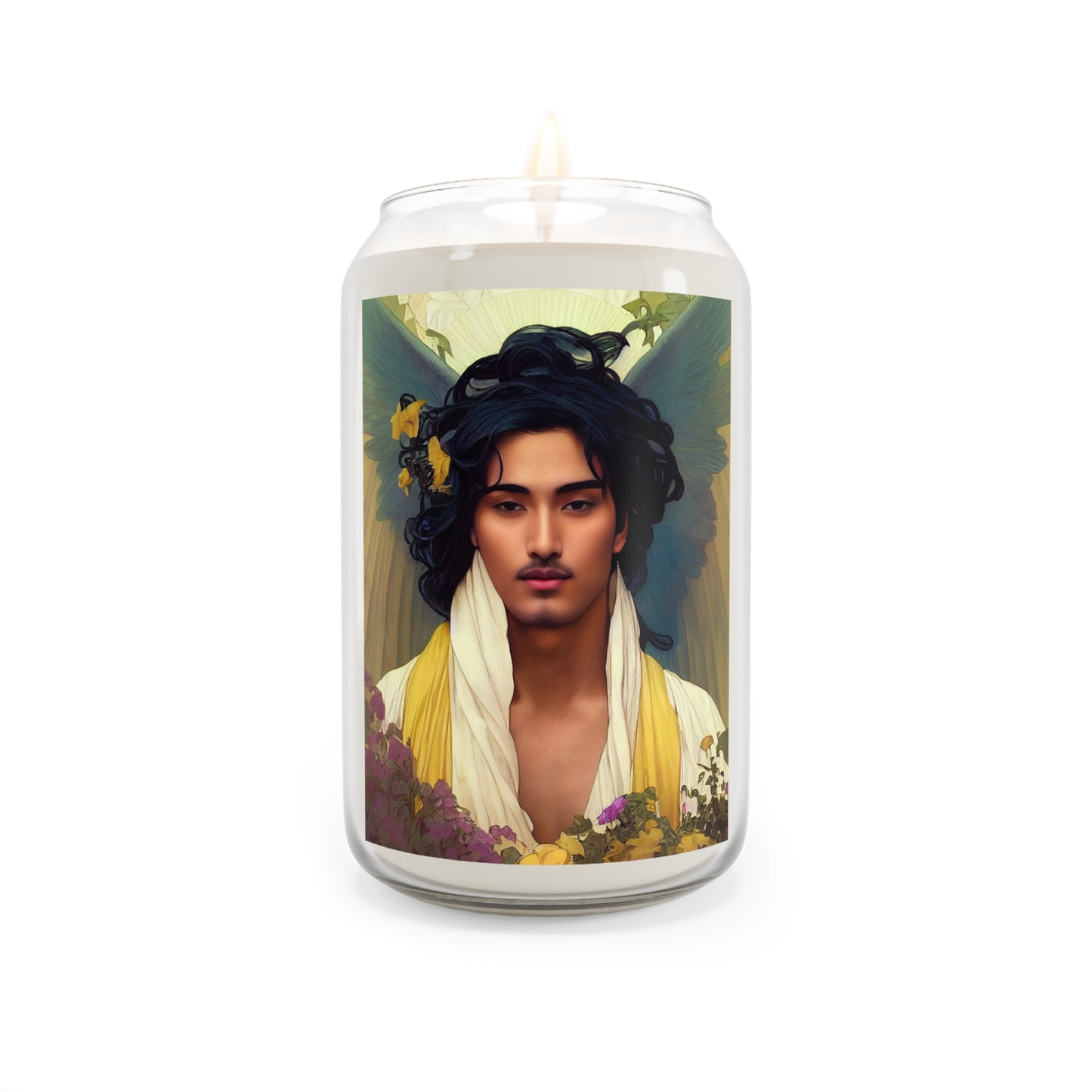 The Archangel Michael Candle  - Scented Candle, 13.75oz - Religious Prayer Candle - Guardian Angel artwork - Divine Inspired Angel Magic