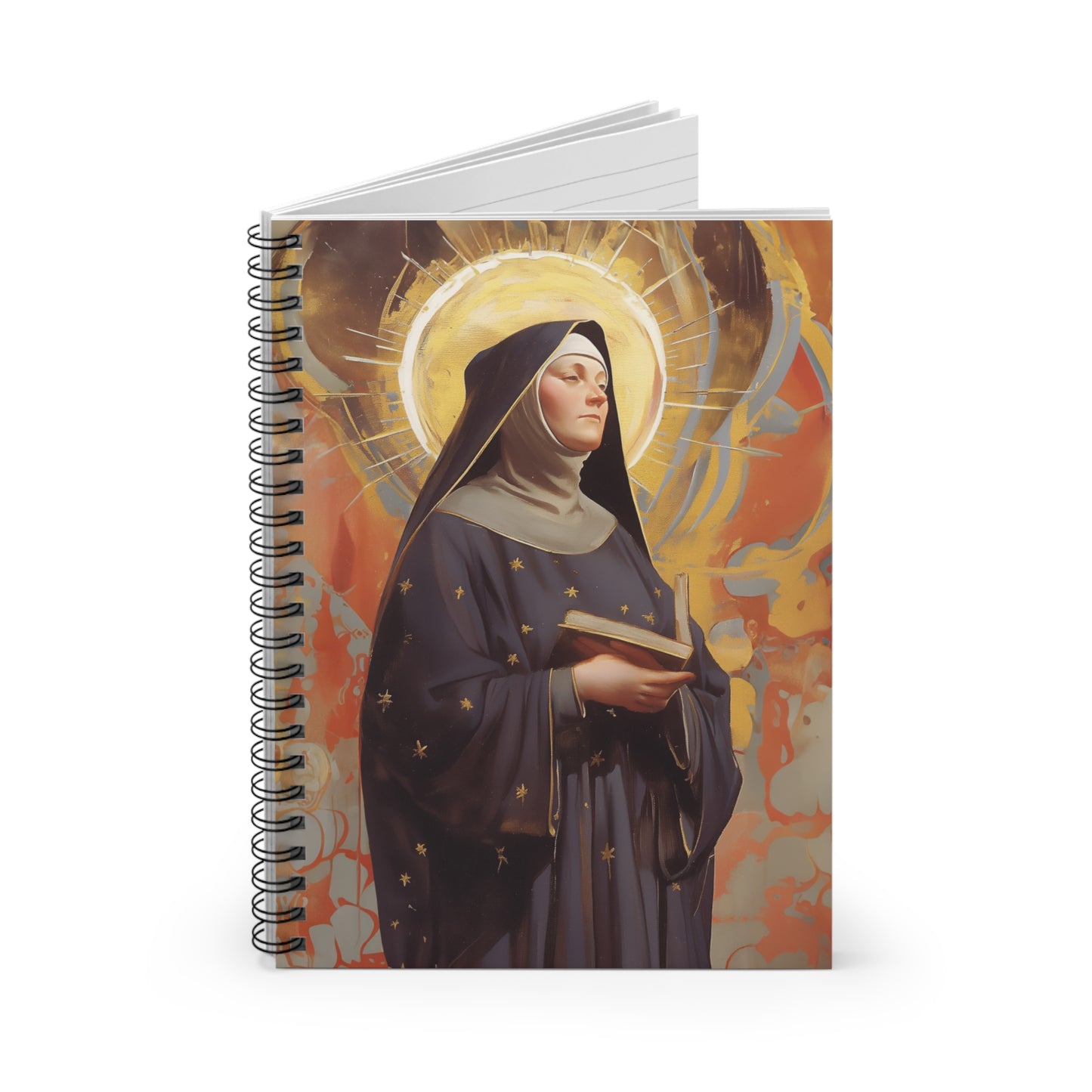 Saint Monica of Hippo - Sanctified Souls Art - Religious - Spiral Notebook - Ruled - Catholic Religious - Devotional Prayer Journal
