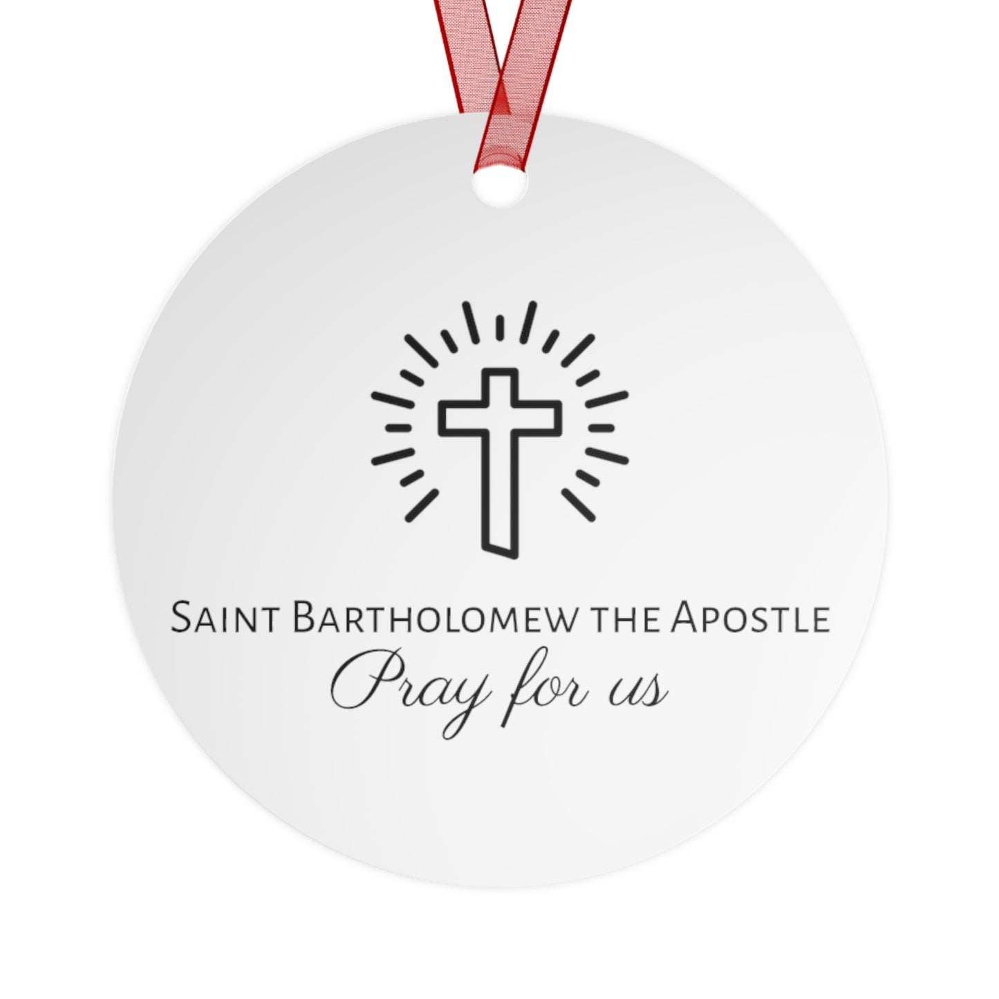 Saint Bartholomew the Apostle Metal Ornament - Religious Holiday Christmas Ornament and Keepsake - Double sided - Prayer Ornament
