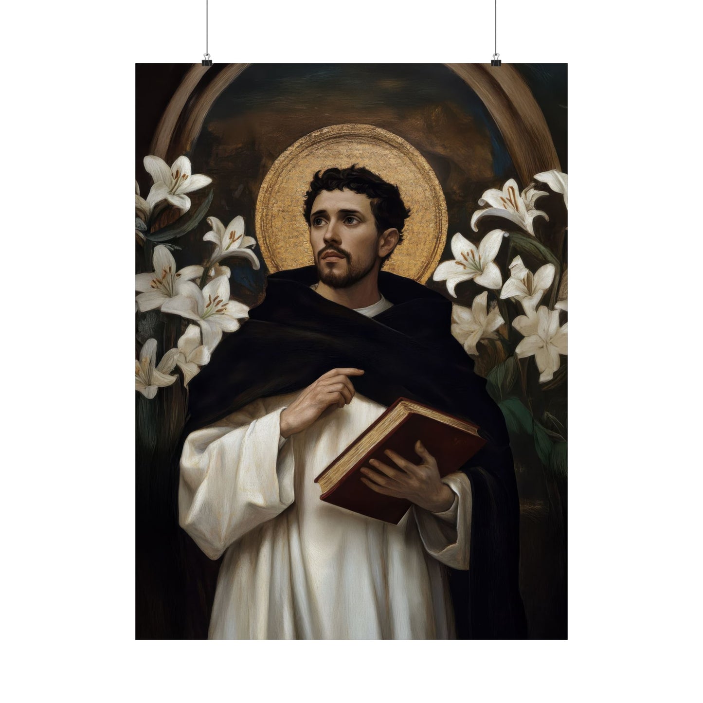 Saint Dominic - Sanctified Souls Print - Multiple Sizes - Premium Posters - Catholic Art - Christian Home Decor Artwork