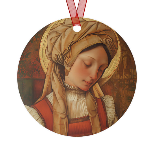 Saint Anne Line Metal Ornament - Religious Holiday Christmas Ornament and Keepsake - Anna Line - Catholic Prayer Ornament - Gift Item