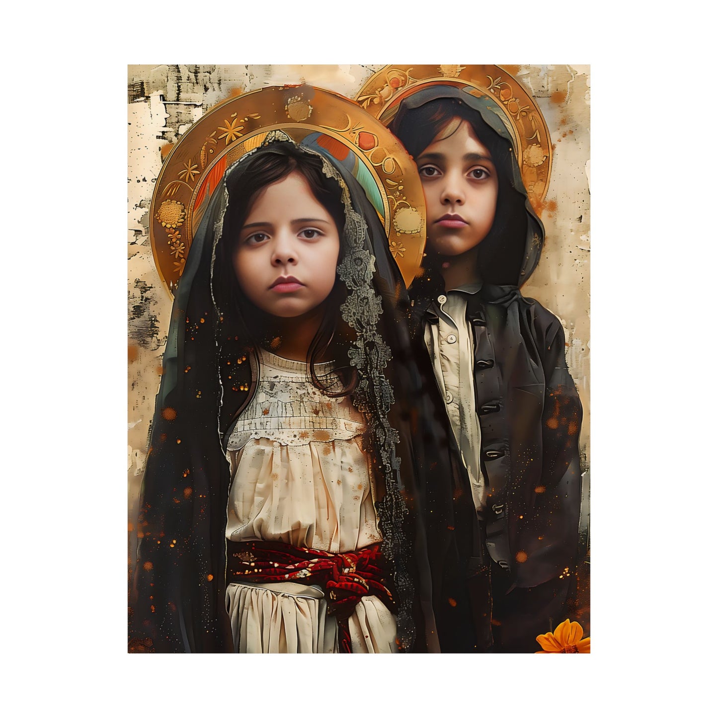 Saints Jacinta and Francisco Marto - Sanctified Souls Print - Multiple Sizes - Premium Matte Vertical Posters
