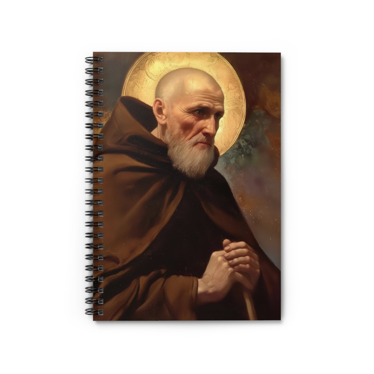 Saint Ignatius of Laconi - Sanctified Souls Art - Religious Based Notebook - Spiral Notebook
