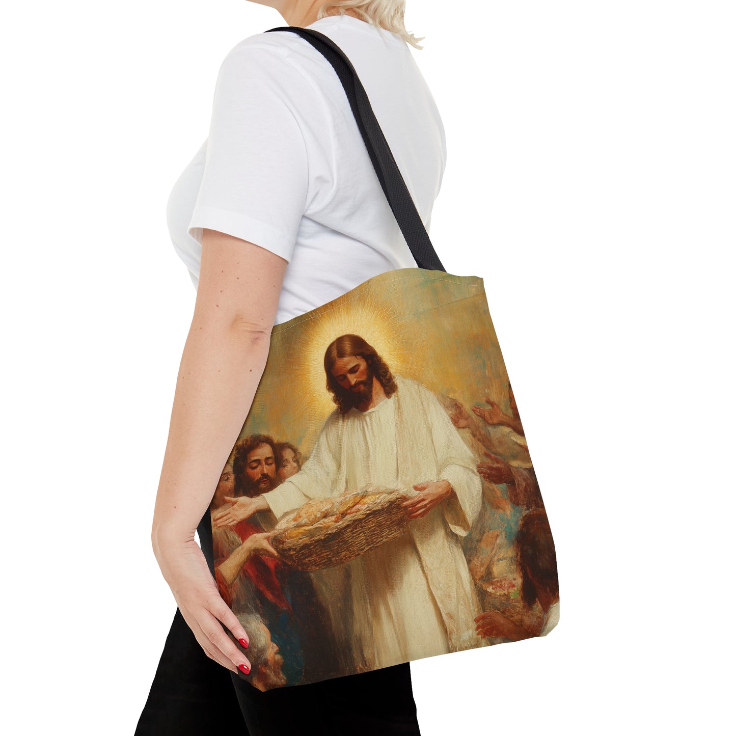 The Quiet Multiplication of Love : Loaves and Fishes - Tote Bag - Large Medium Small Faith Art Bag - Catholic Faith Purse