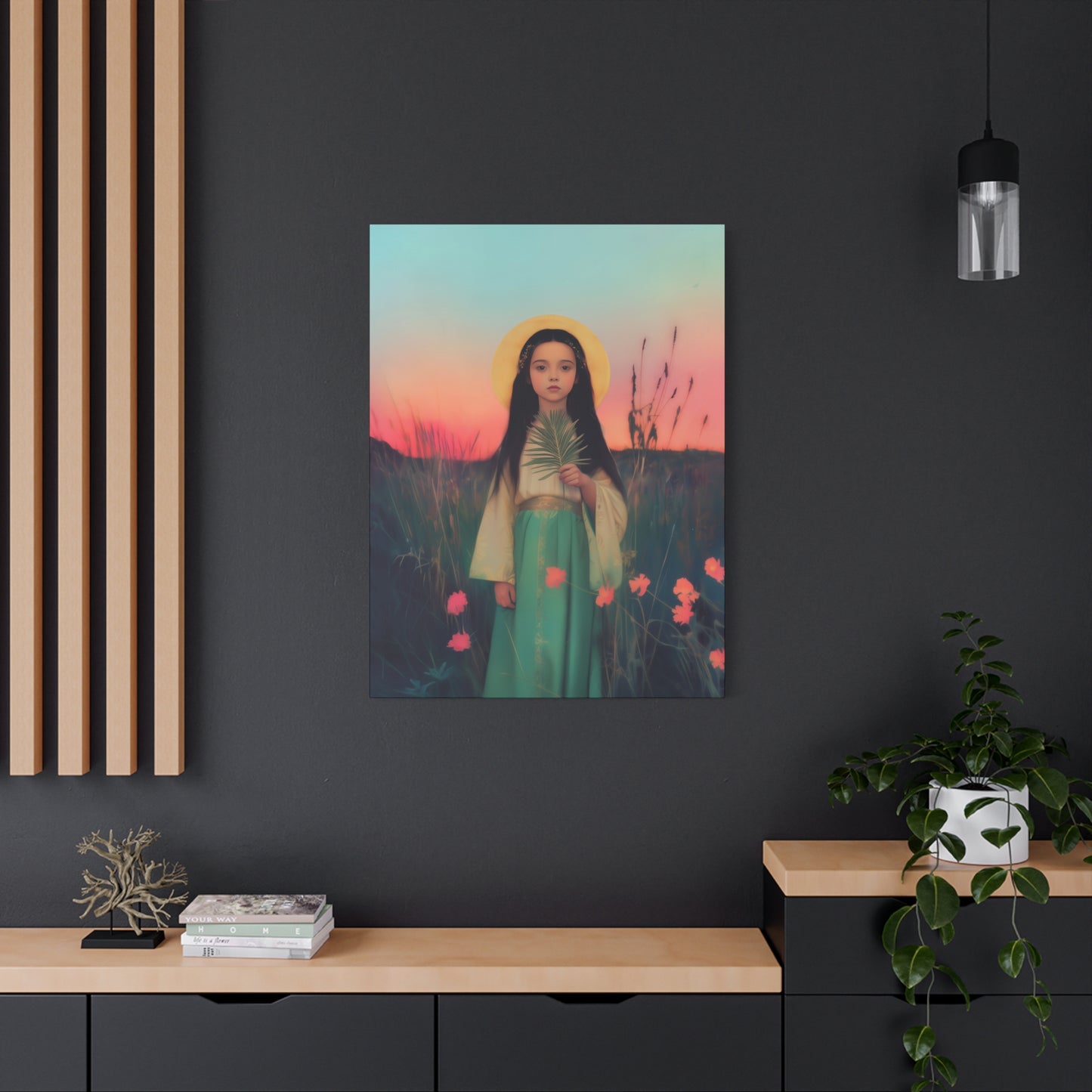 Saint Charity - Multiple Sizes - Catholic Home art - Museum Wrapped Canvas - Sanctified Souls Print - Martyr Saint
