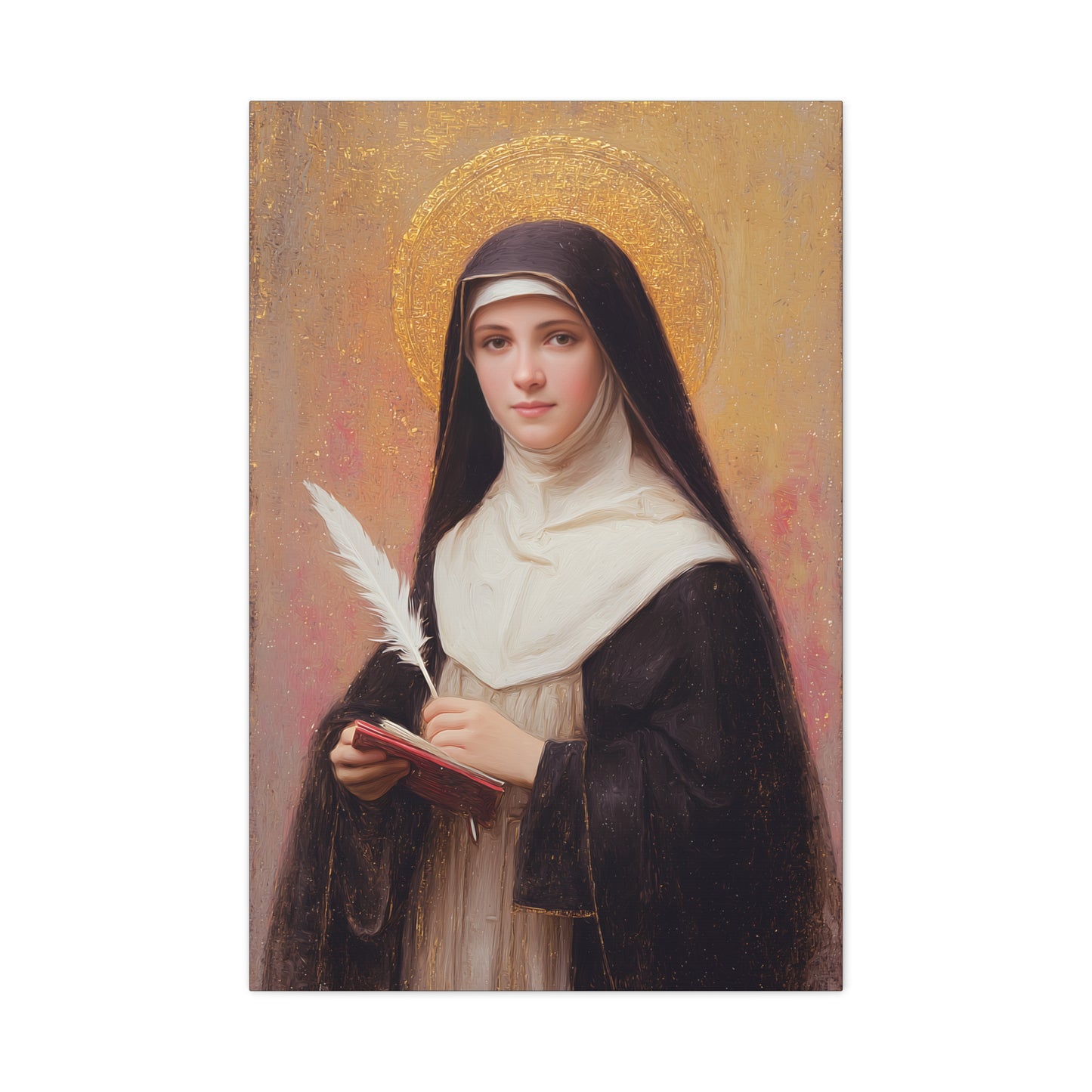 Saint Mechtildis / Mechtide of Hefta / Mechthild of Hackeborn - Gallery Wrapped Canvas - Print - Religious Art for your Home - Catholic Art