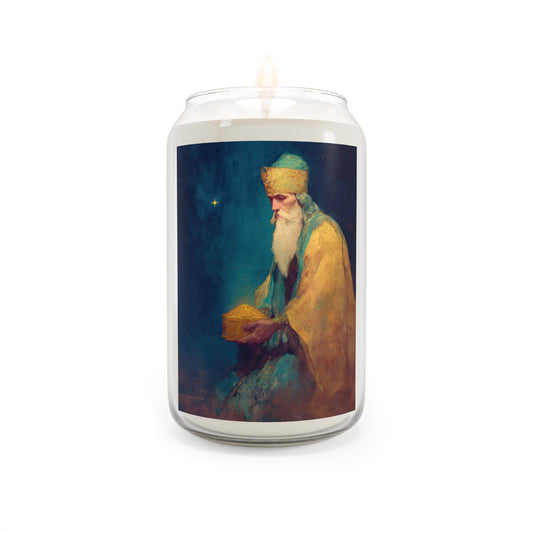 Caspar and the Offering of Worship - 3 Wise Men - Scented Prayer Candle, 13.75oz - Tall Size - Religious Prayer Candle