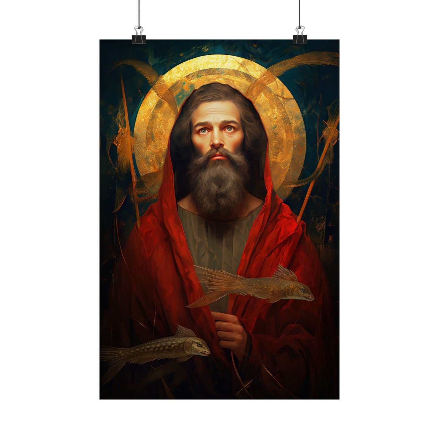 Saint Andrew the Apostle Print - Sanctified Souls Print - Multiple Sizes - Premium Matte Vertical Posters