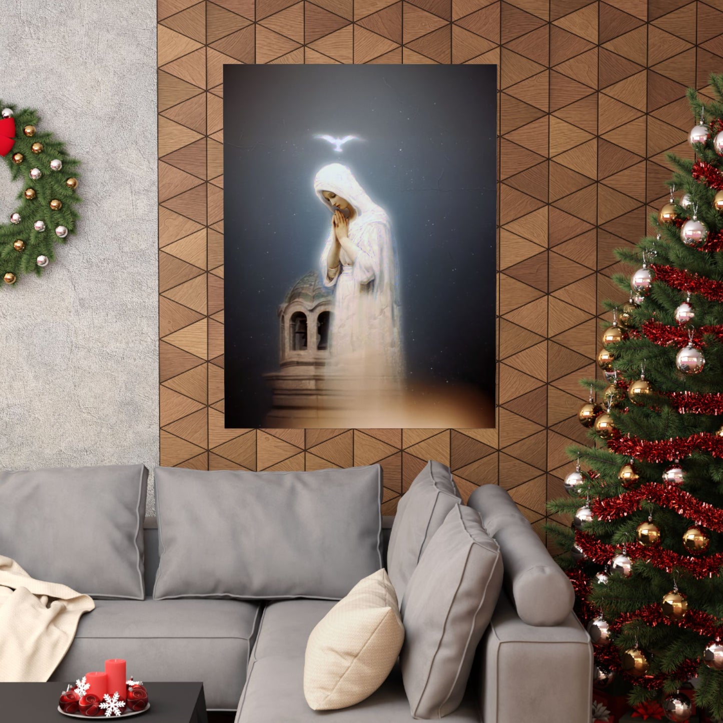 Our Lady of Zeitoun - Mother Mary Print - Marian Art - Sanctified Souls Print - Multiple Sizes - Premium Vertical Posters