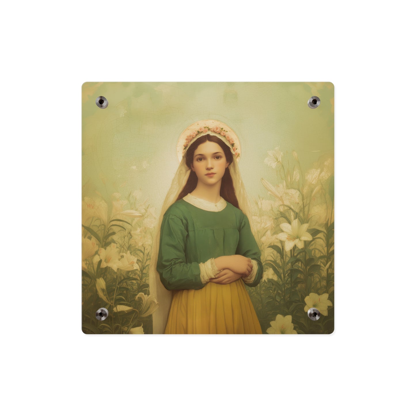 Saint Maria Goretti Wall Art Panel - Ready to Hang Acrylic Print - Catholic Saint Art - Patron Saint Print - No Frame needed