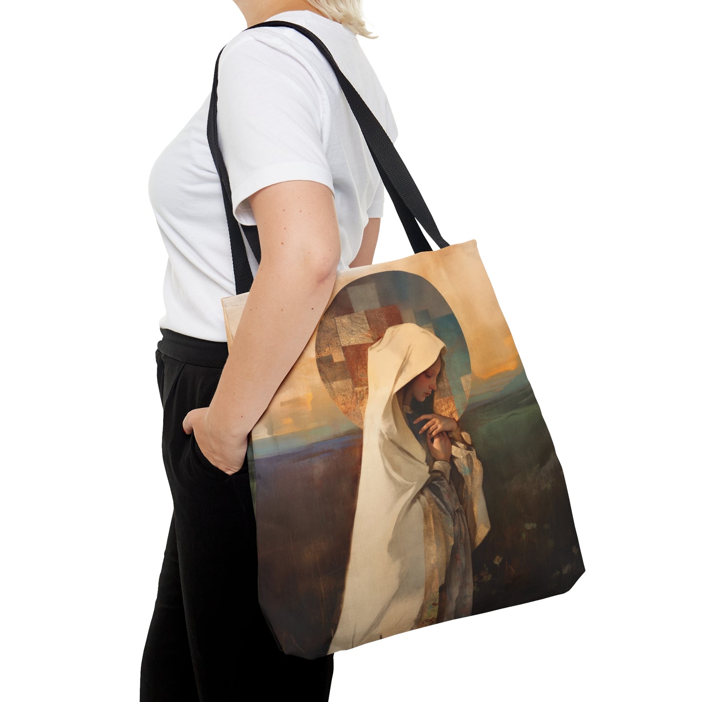 Our Lady of the Prairie - Tote Bag - Large Medium Small Faith Art Bag - Bible Study Faith Purse - Double Sided
