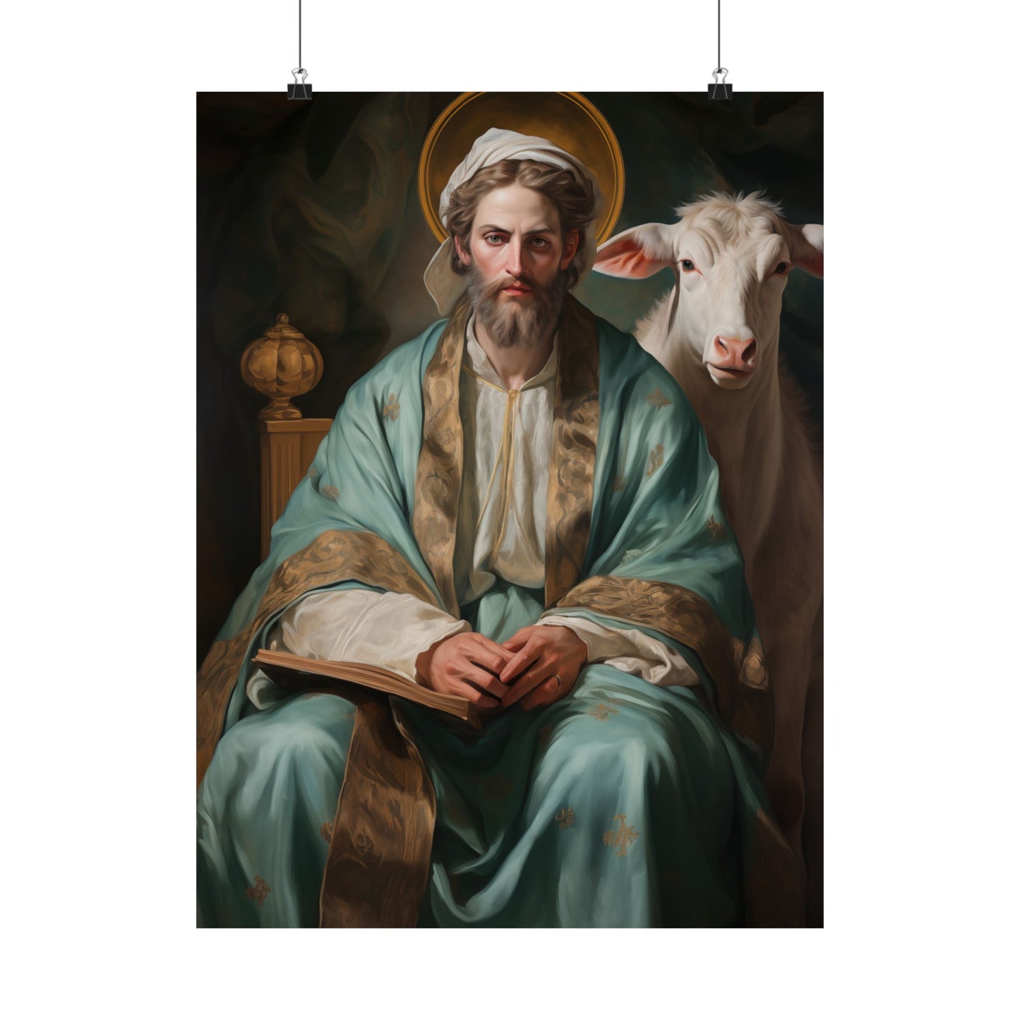 Saint Luke the Evangelist - Sanctified Souls Print - Multiple Sizes - Premium Matte Vertical Posters