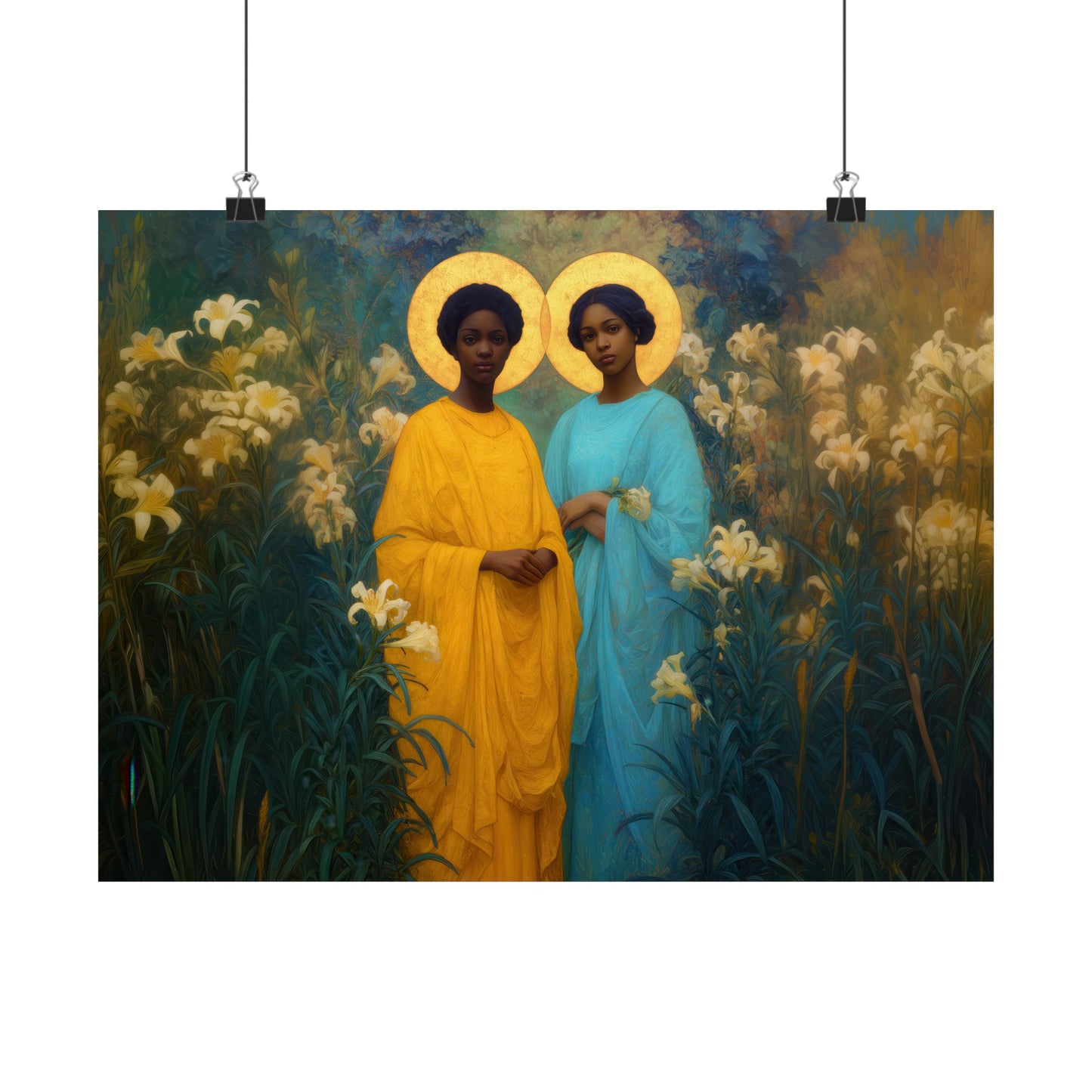 Saint Perpetua and Saint Felicity  - Sanctified Souls Print - Multiple Sizes - Premium Posters - Catholic Art - Christian Home Decor Artwork