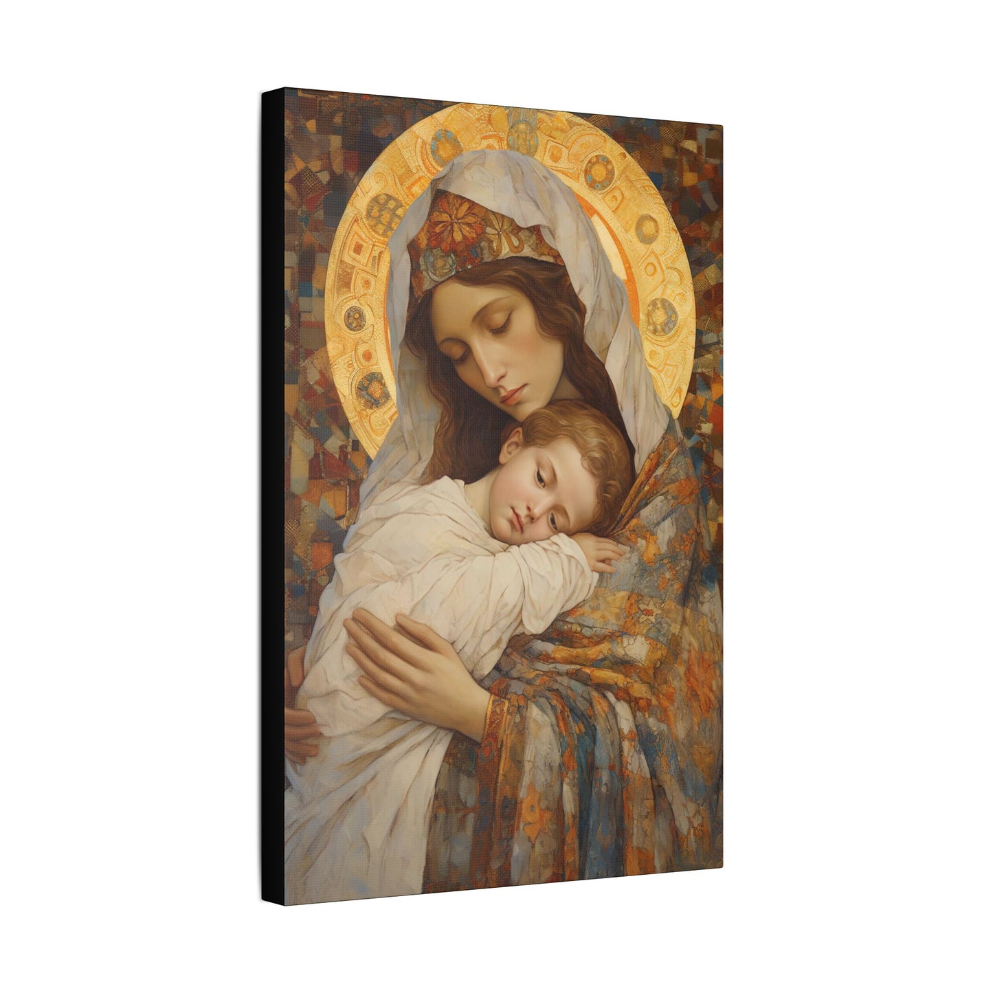Cradle of Grace - Madonna and Christ Child - Museum Wrapped Canvas - Sanctified Souls Print - Religious Art for your Home - The Virgin Mary