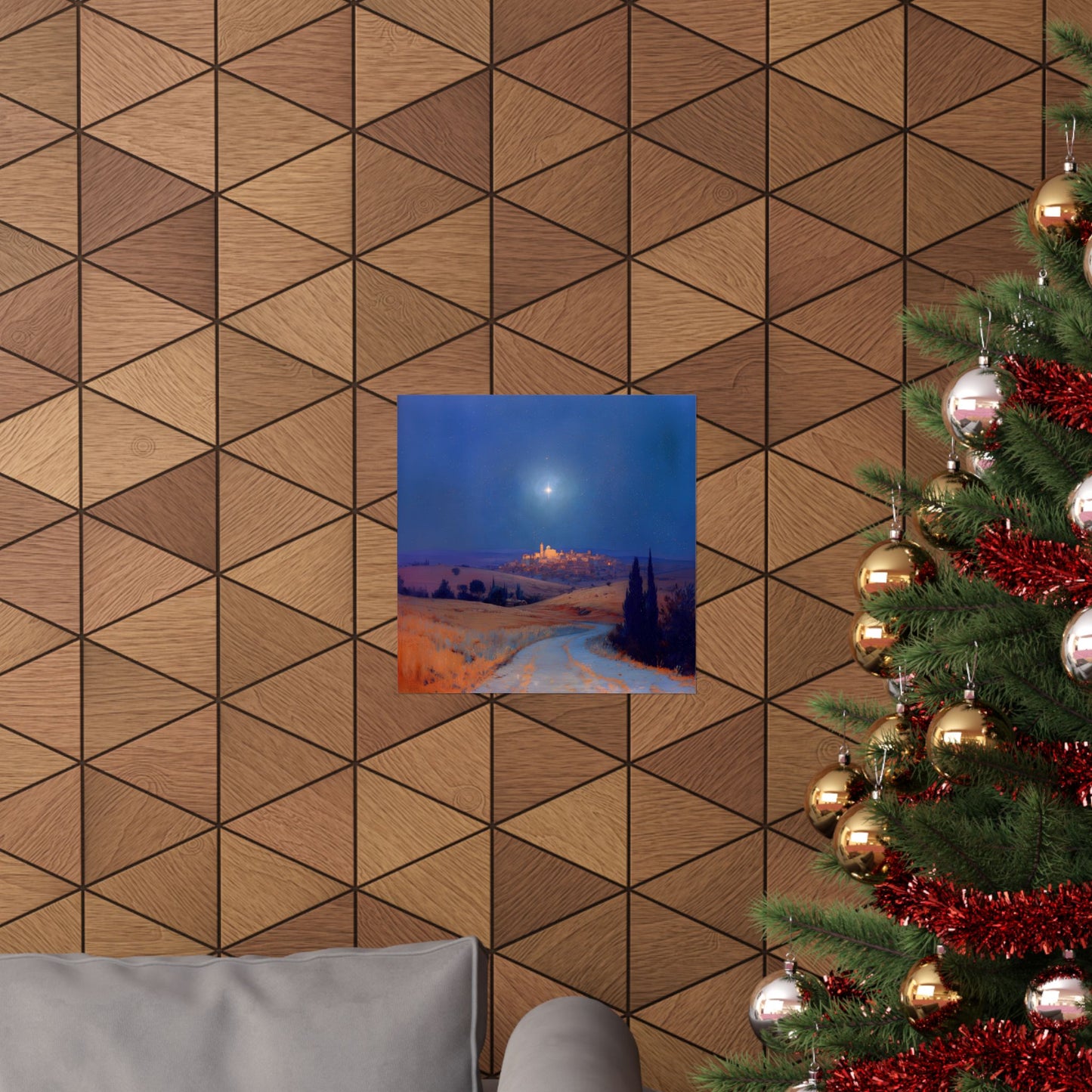 Bethlehem Wrapped in the Light of His Coming - Sanctified Souls Print - Multiple Sizes - Premium Matte Vertical Posters