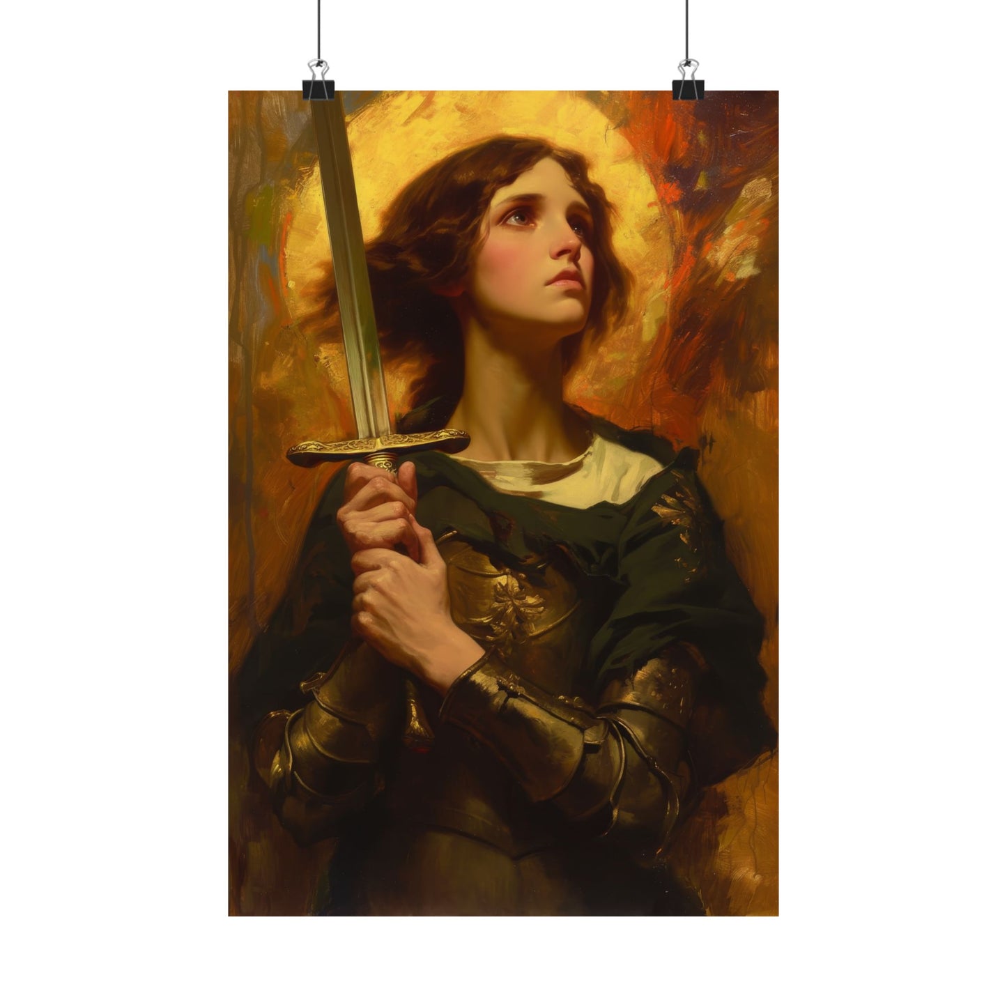 Portrait of Saint Joan of Arc Print - Sanctified Souls Print - Multiple Sizes - Premium Matte Vertical Posters