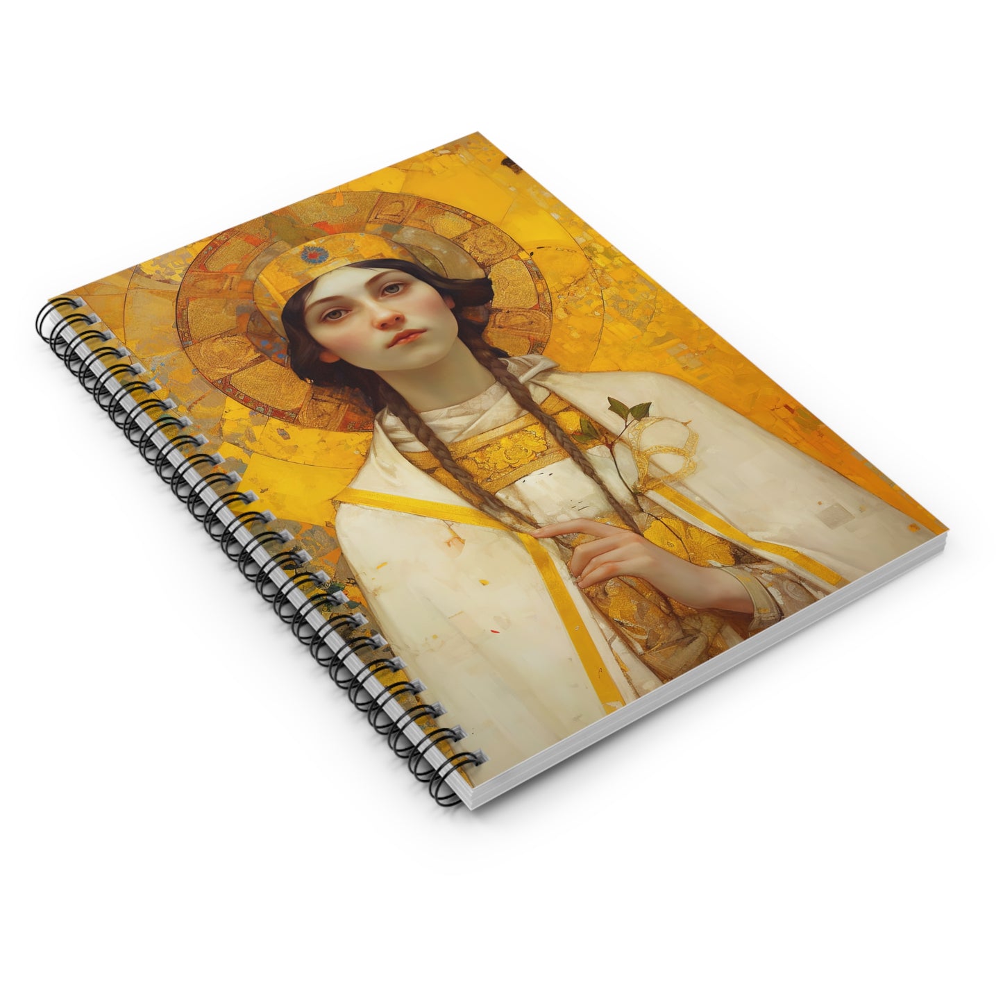 Saint Agatha Journal - Sanctified Souls Art - Religious Based Notebook - Spiral Notebook - Ruled Line