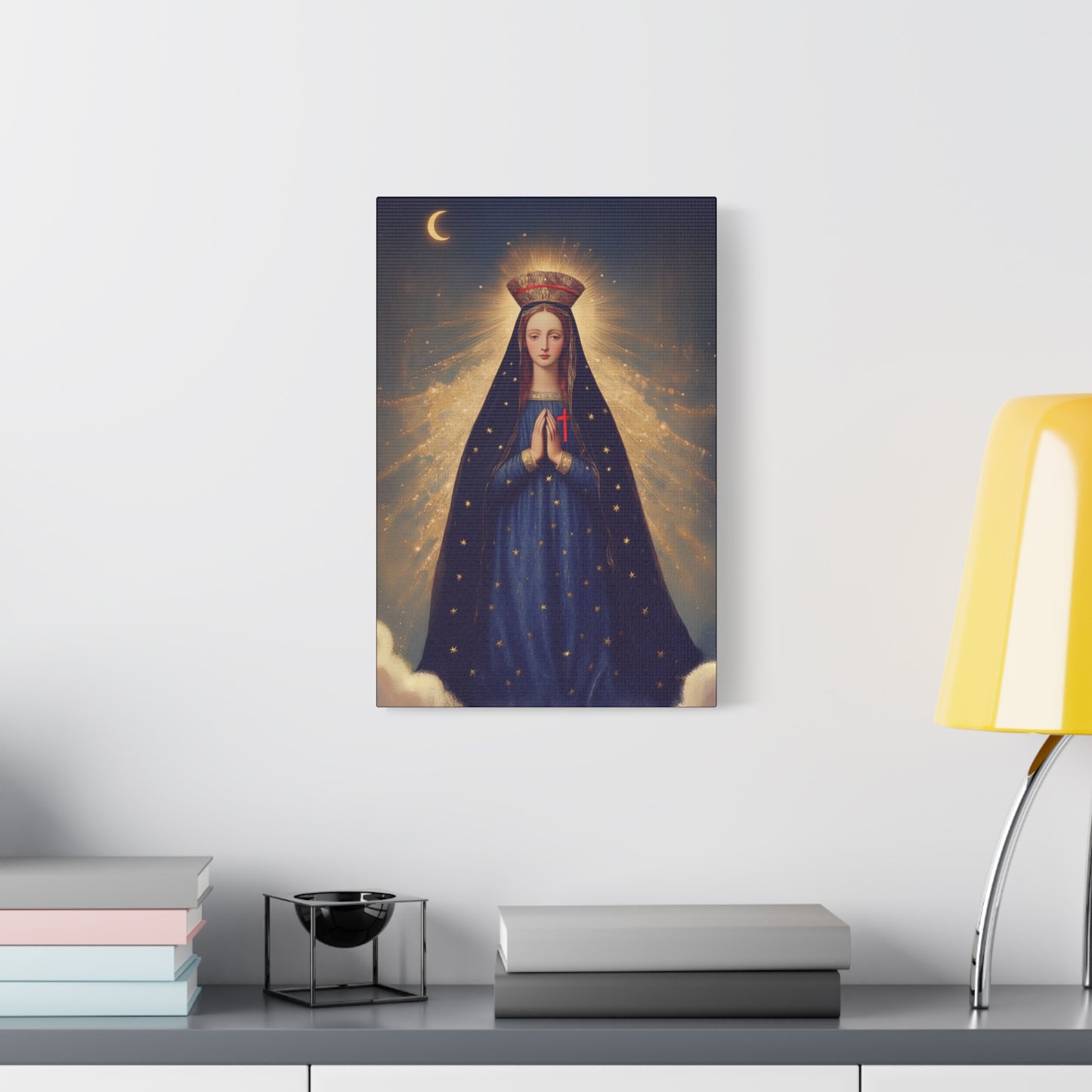 Our Lady of Pontmain - Multiple Sizes - Catholic Home art - Museum Wrapped Canvas - Sanctified Souls Print - Mother Mary Art
