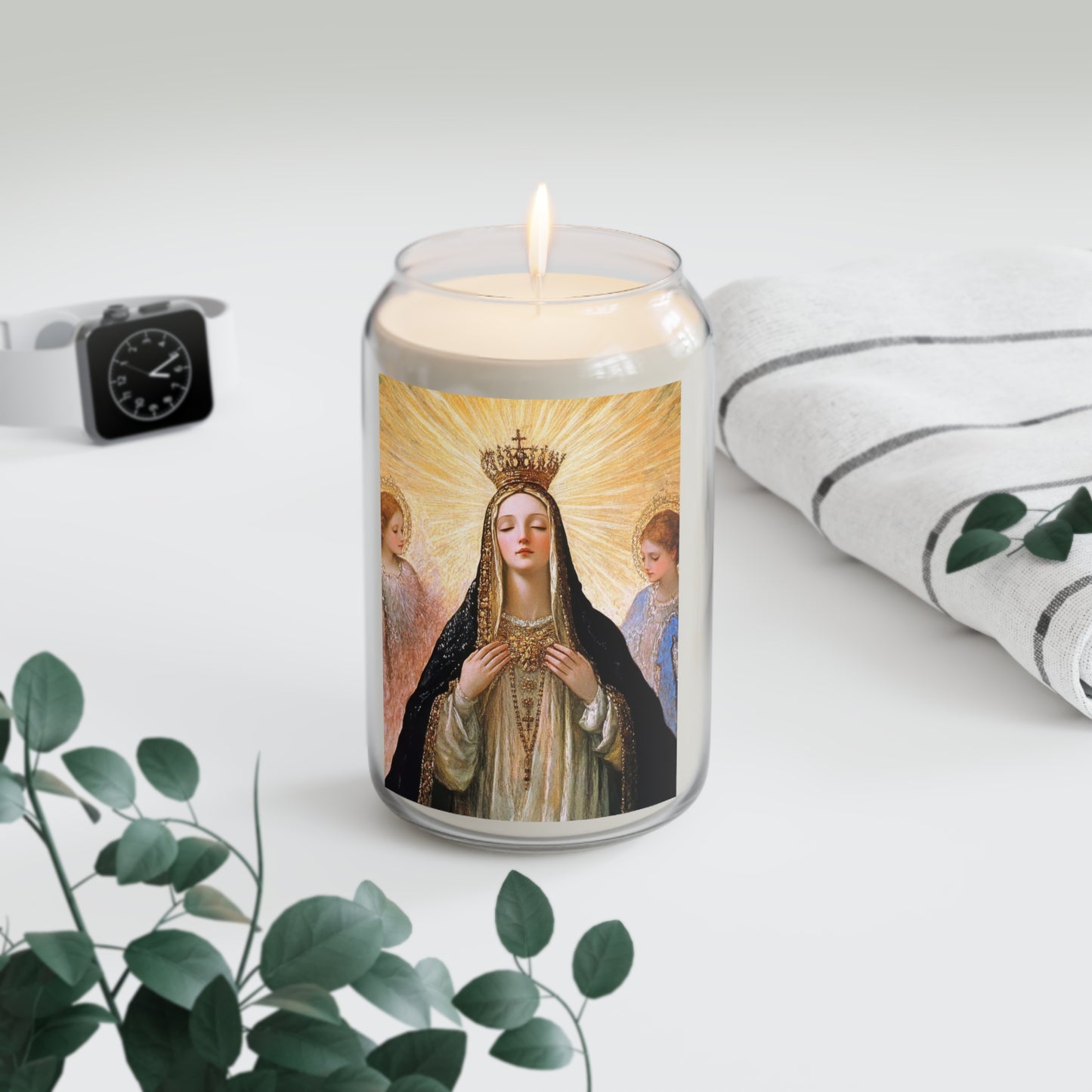 Divine Majesty: The Crowning of the Queen of Heaven - Scented Prayer Candle, 13.75oz -  Candle - Catholic Art - prayer room Scented Candle