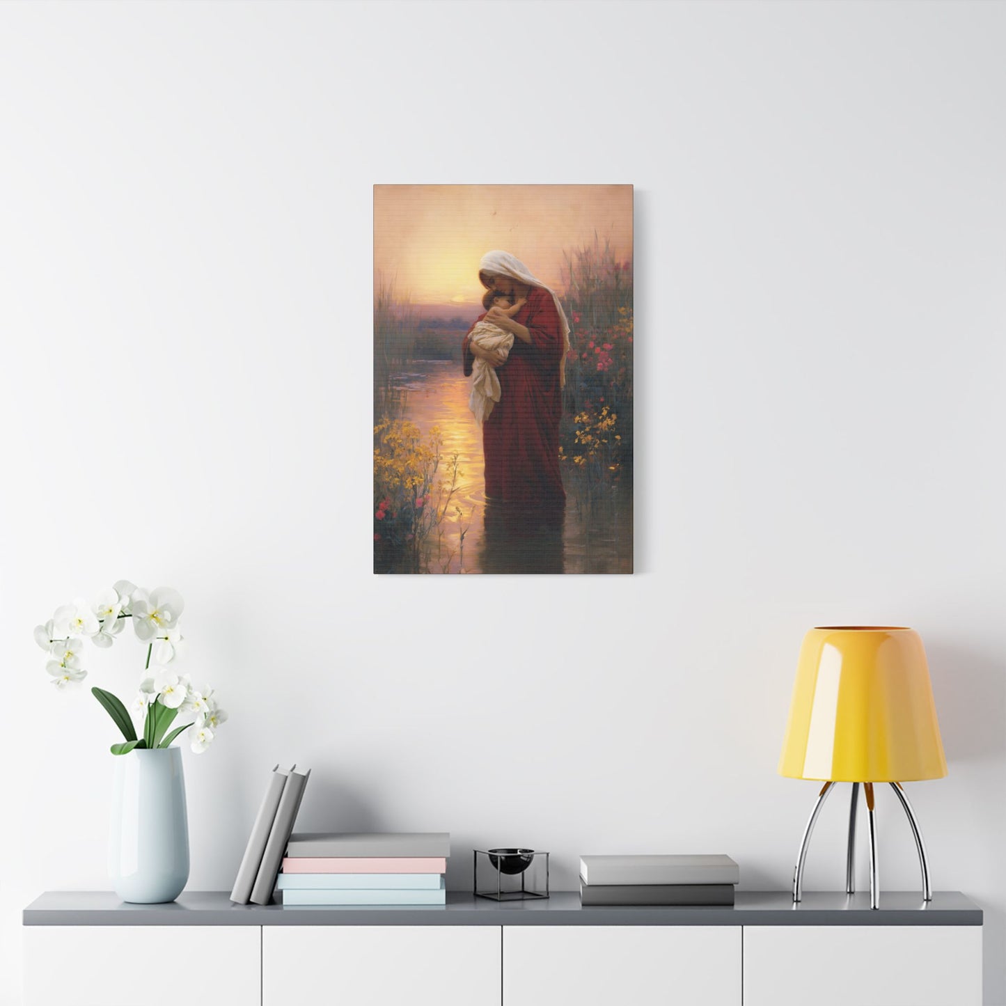 Saint Elizabeth, Mother to John the Baptist -  Museum Wrapped Canvas Print - Multiple Sizes - Catholic Home art Matte Canvas