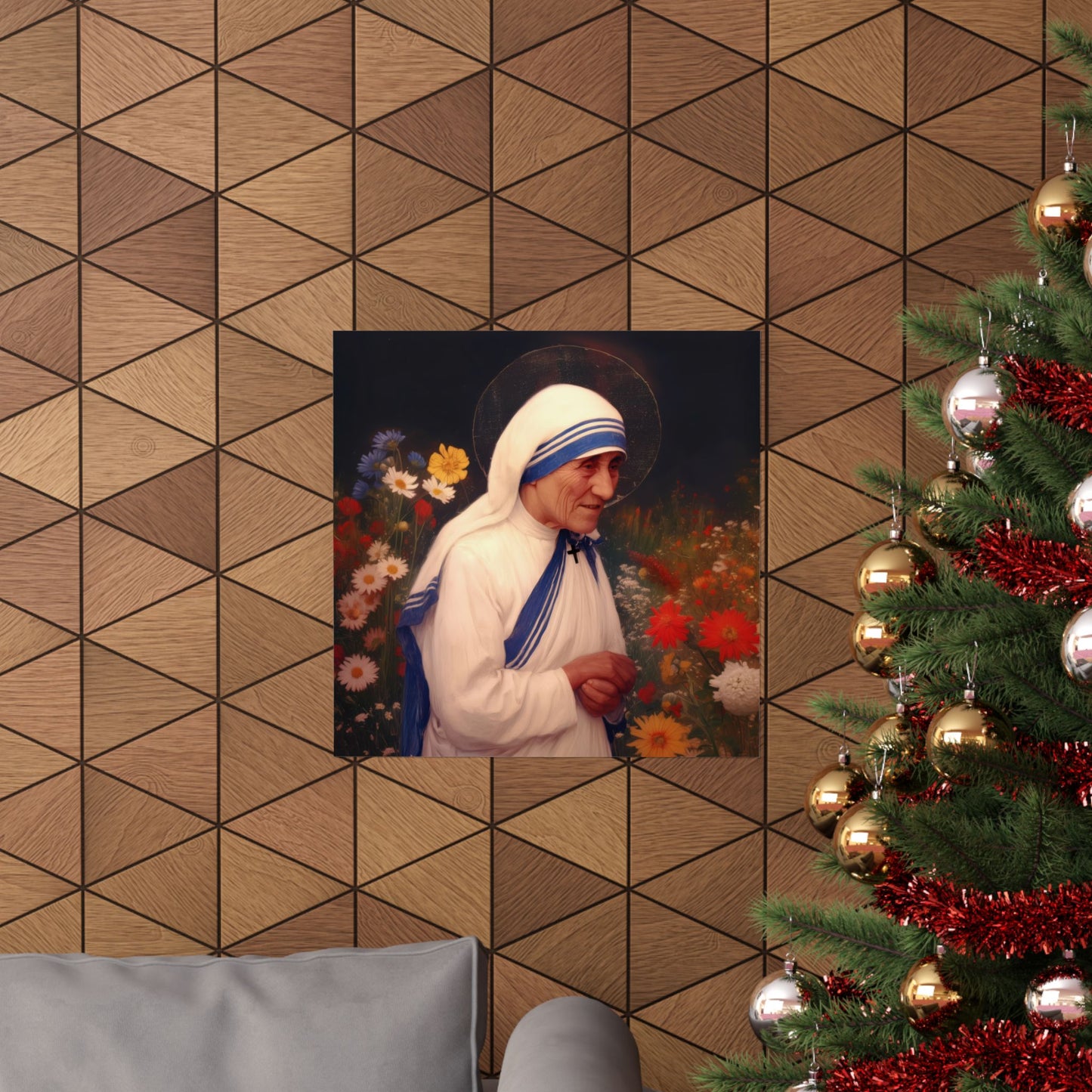 Saint Teresa of Calcutta / Mother Teresa - Sanctified Souls Print - Multiple Sizes - Premium Posters - Catholic Art - Christian Home Decor Artwork