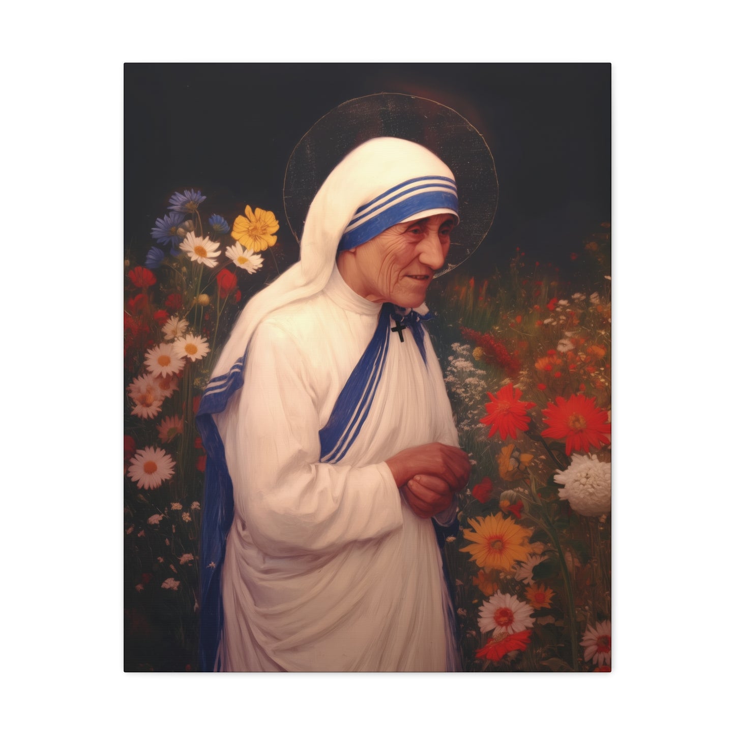 Saint Teresa of Calcutta -  Museum Wrapped Canvas - Sanctified Souls Print - Religious Art for your Home - Catholic Patron Saint Art
