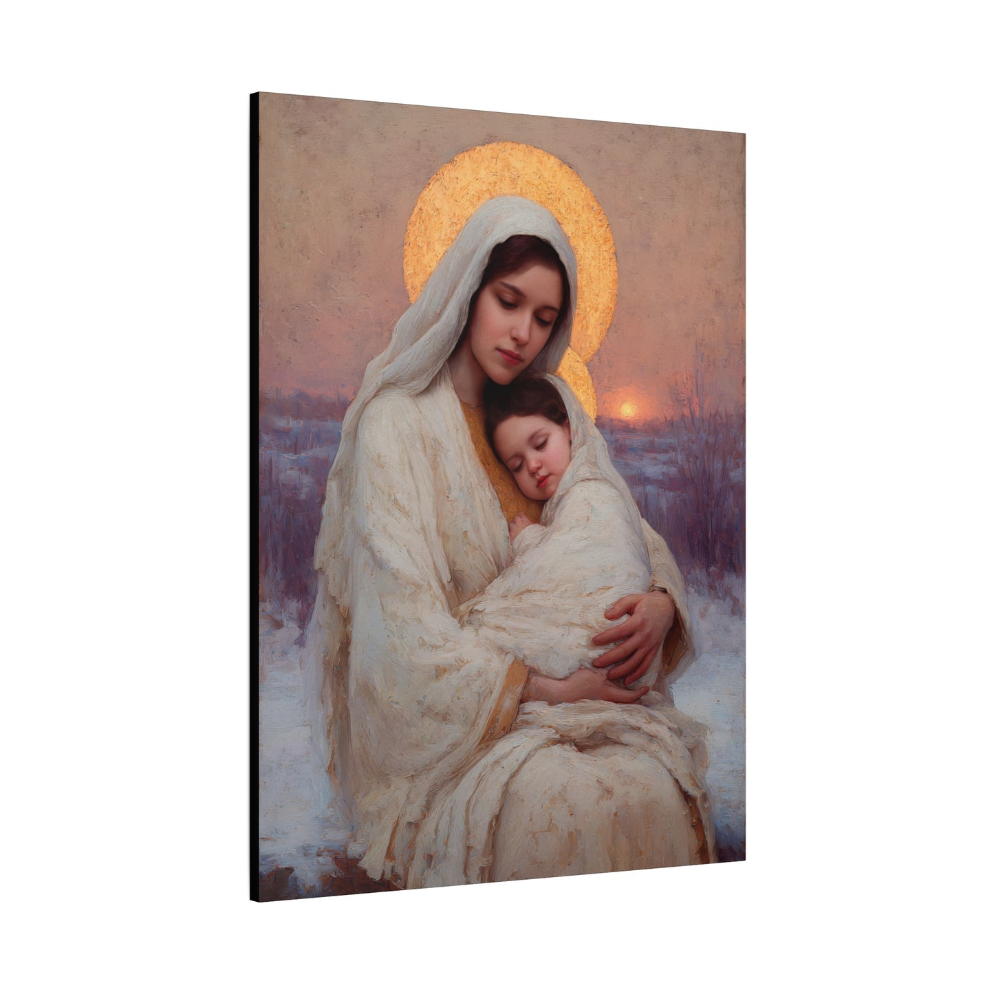 The Love That Stays - Mother Mary and the Christ Child - Gallery Wrapped Canvas - Print - Religious Art for your Home - Catholic Art Print