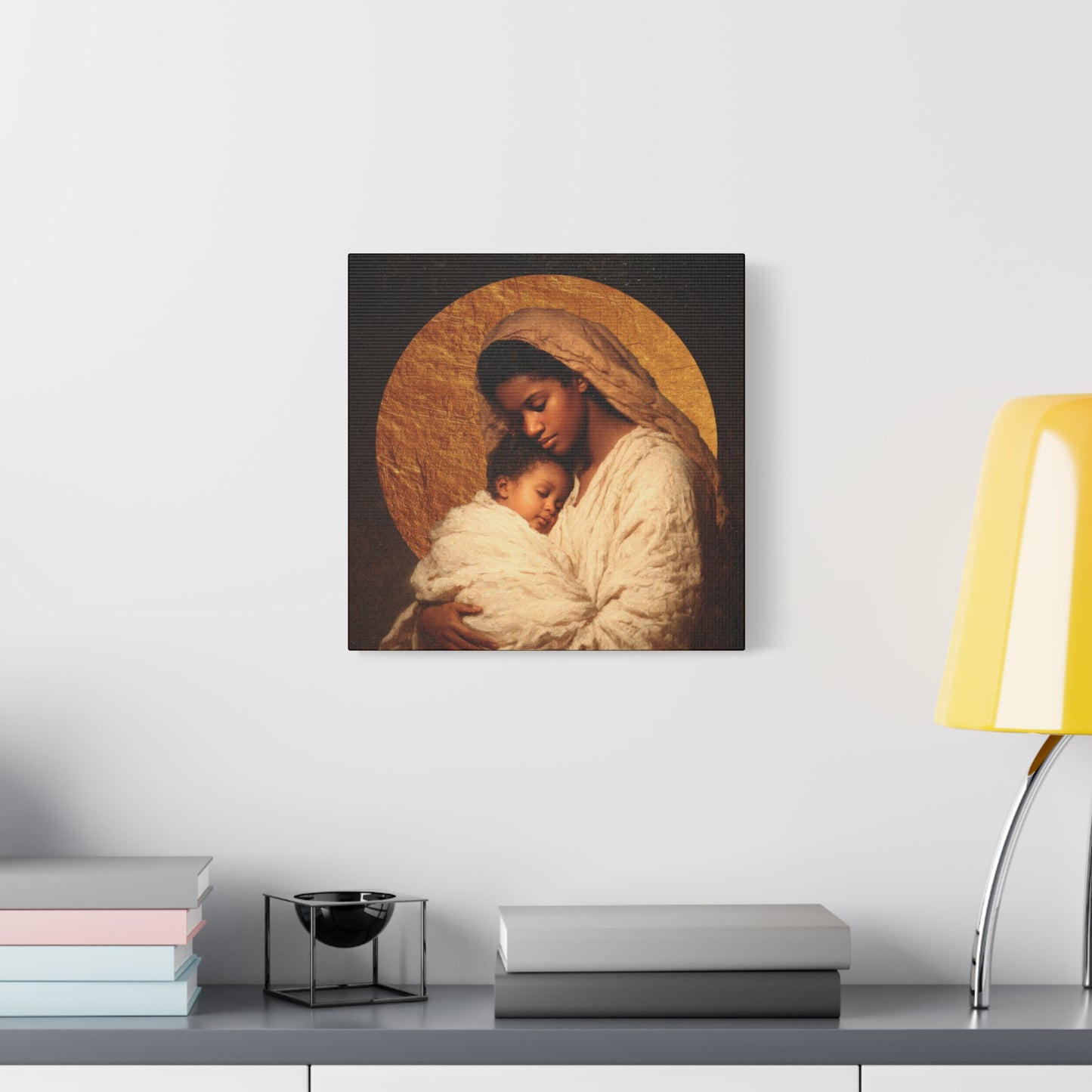 Our Lady of the Manger - Mother Mary and the Christ Child - Gallery Wrapped Canvas - Print - Religious Art for your Home - Catholic