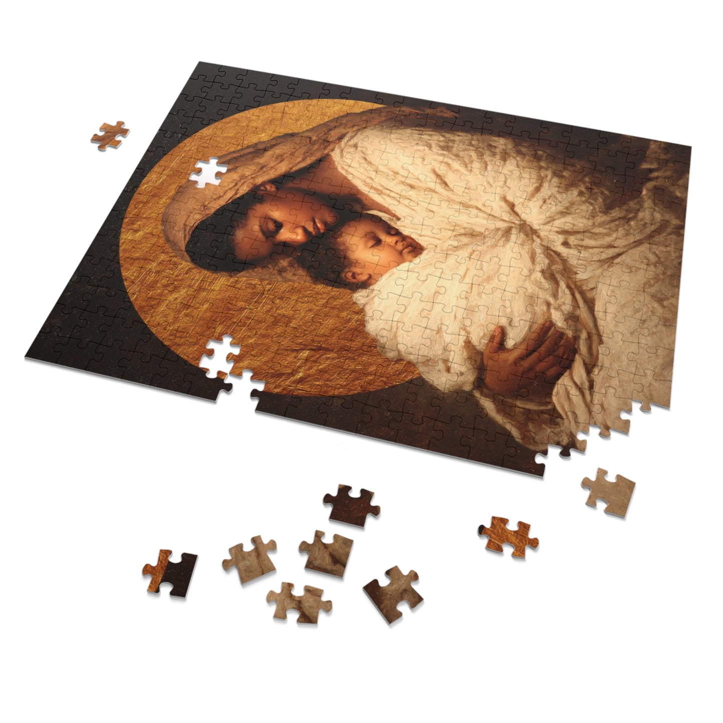 Our Lady of the Manger - Mother Mary and the Christ Child - Puzzle & Keepsake Tin - Religious Jigsaw Puzzle (30, 110, 252, 500,1000-Piece)