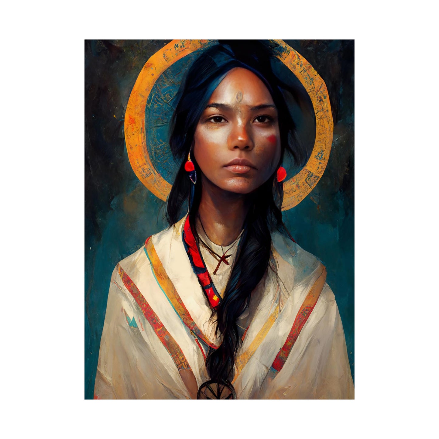 Saint Kateri Tekakwitha - Sanctified Souls Print - Multiple Sizes - Premium Matte Vertical Posters