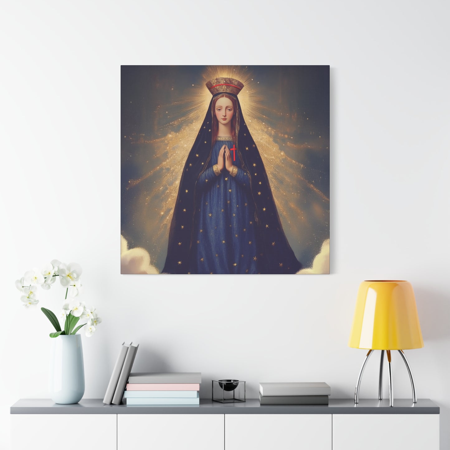 Our Lady of Pontmain - Multiple Sizes - Catholic Home art - Museum Wrapped Canvas - Sanctified Souls Print - Mother Mary Art