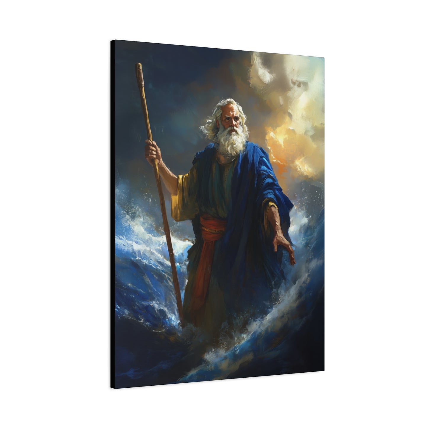Moses Before the Trembling Sea - Gallery Wrapped Canvas - Print - Religious Art for your Home - Catholic Art