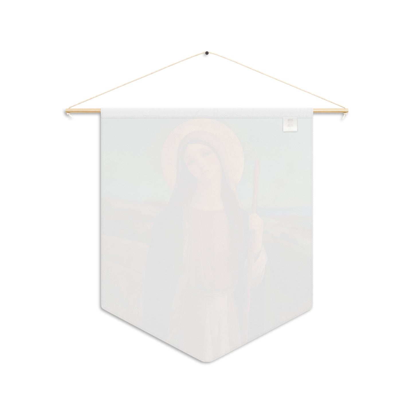 Saint Breage // Saint Breaca - Pennant / Banner / Wall Hanging - Prayer room art - Catholic Home - 18" x 21"