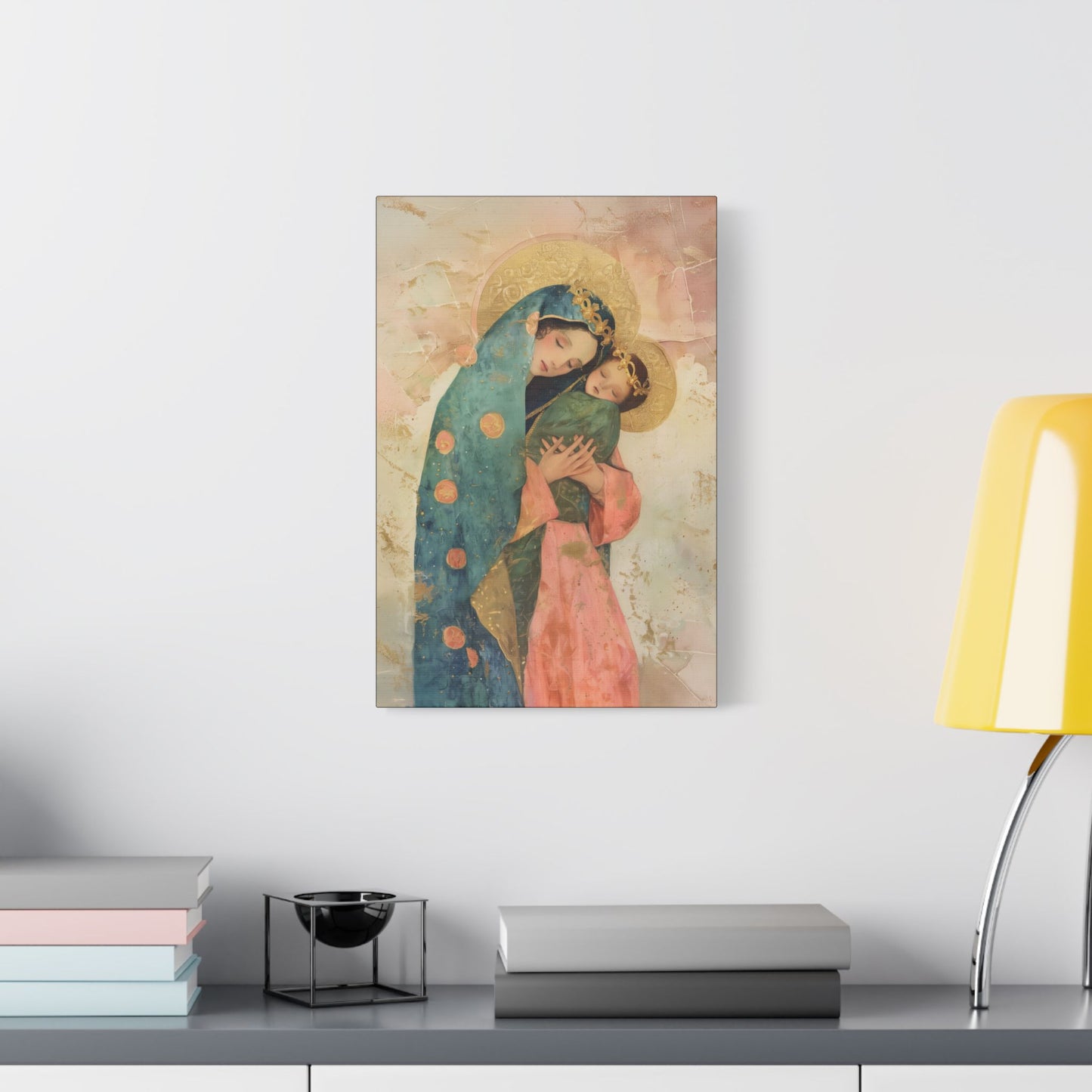 The Sweet Advocate of Souls - Mary, Help of Christians -  Museum Wrapped Canvas Print - Multiple Sizes - Catholic Home art Matte Canvas