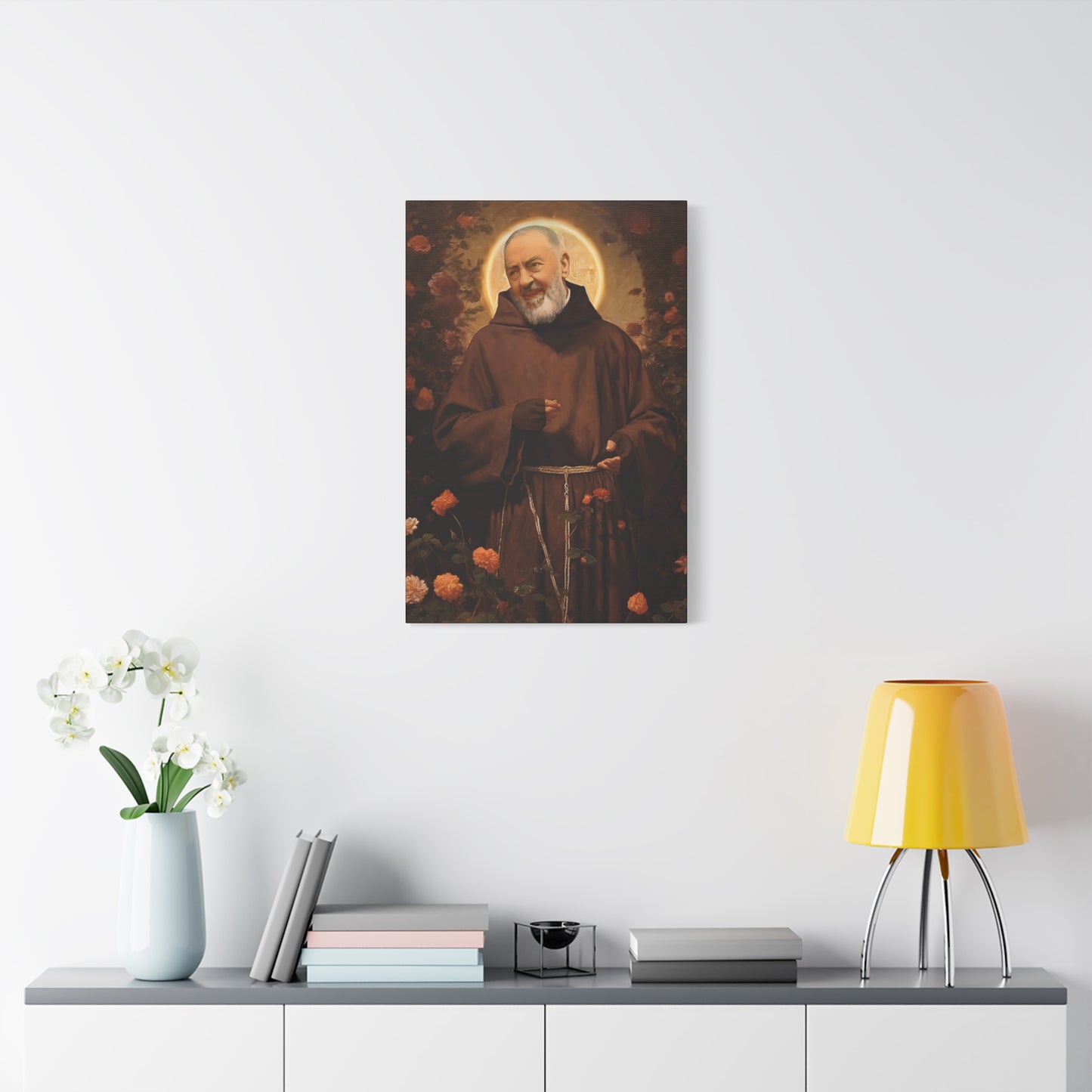 Saint Padre Pio - Museum Wrapped Canvas - Sanctified Souls Print - Religious Art for your Home