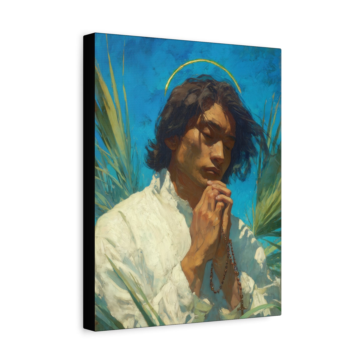 Saint Lorenzo Ruiz - Multiple Sizes - Catholic Home art - Museum Wrapped Canvas - Sanctified Souls Print - Catholic Martyr Art