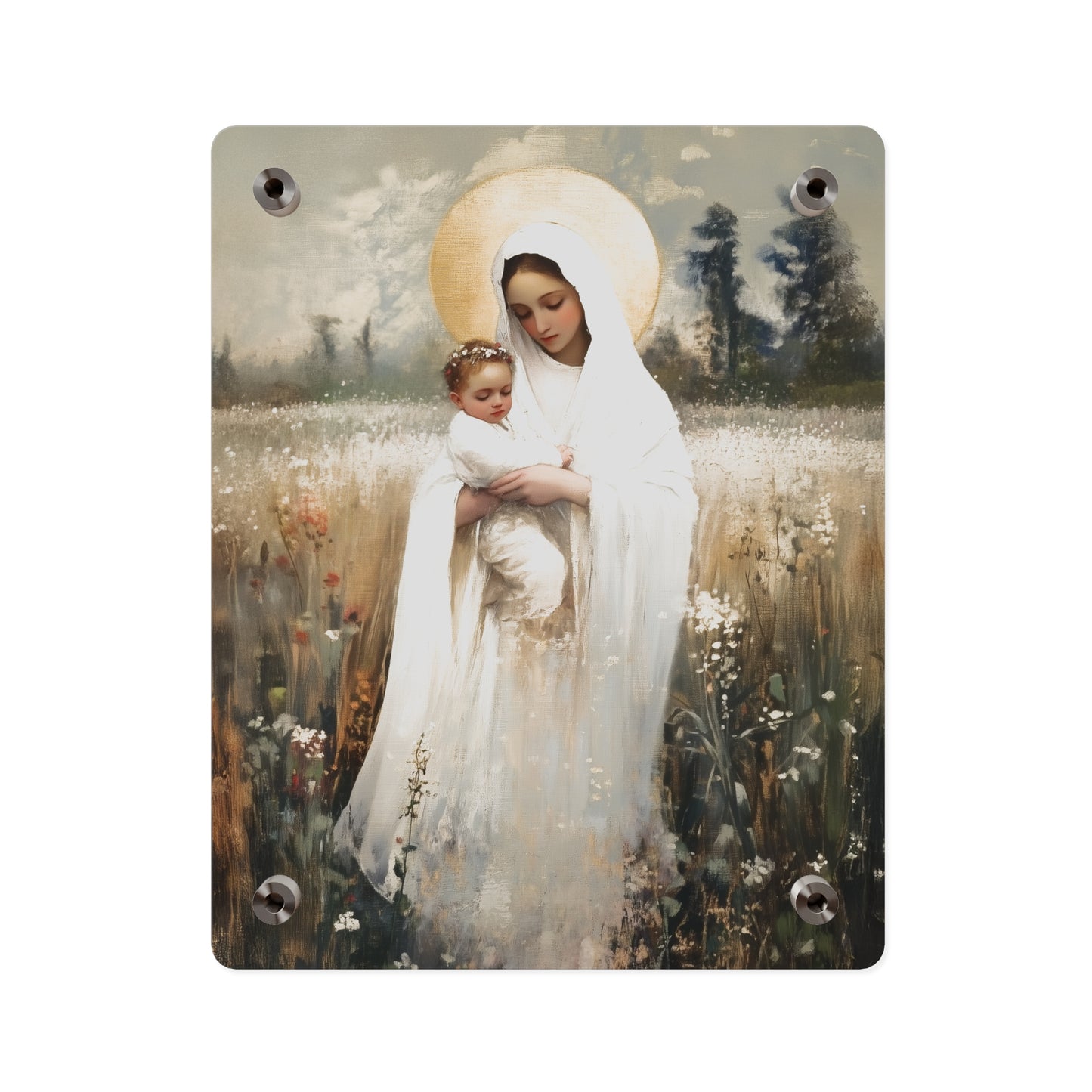 Our Lady of the Prairie Wall Art Panel - Ready to Hang Acrylic Print - Catholic Saint Art - Patron Saint Print