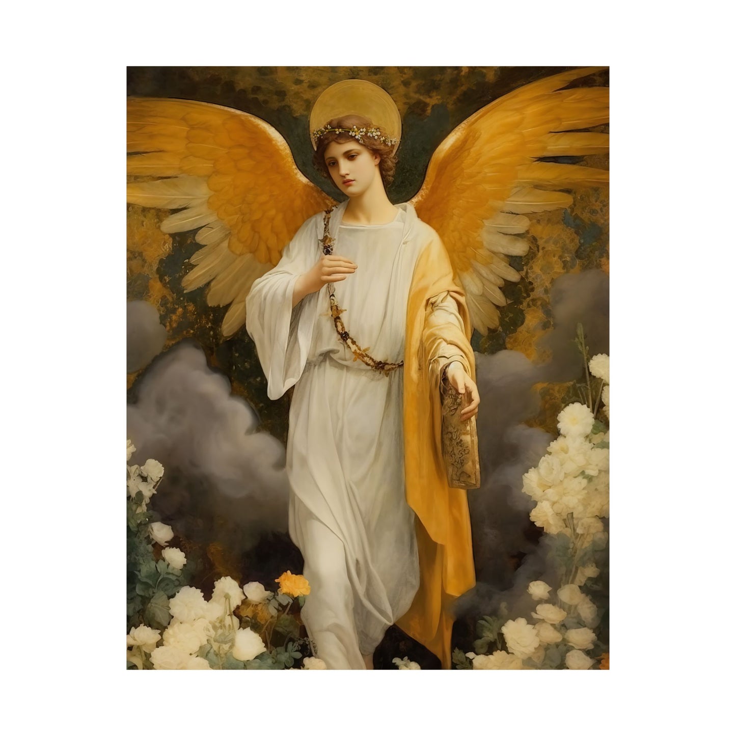 Saint Gabriel  the Archangel - Sanctified Souls Print - Multiple Sizes - Premium Matte Vertical Posters