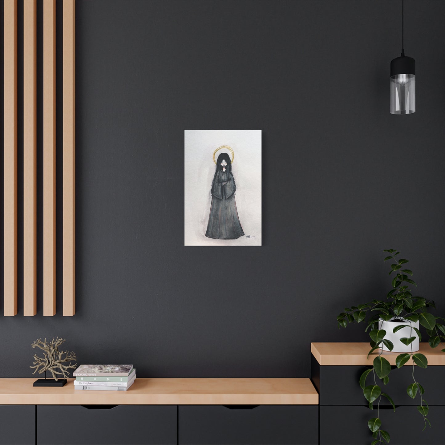 Blessed Mary Magdalen Kiota Hand-Drawn Catholic Canvas Print | Martyrs of Japan Sacred Art | Sanctified Solocosmo Religious Artwork