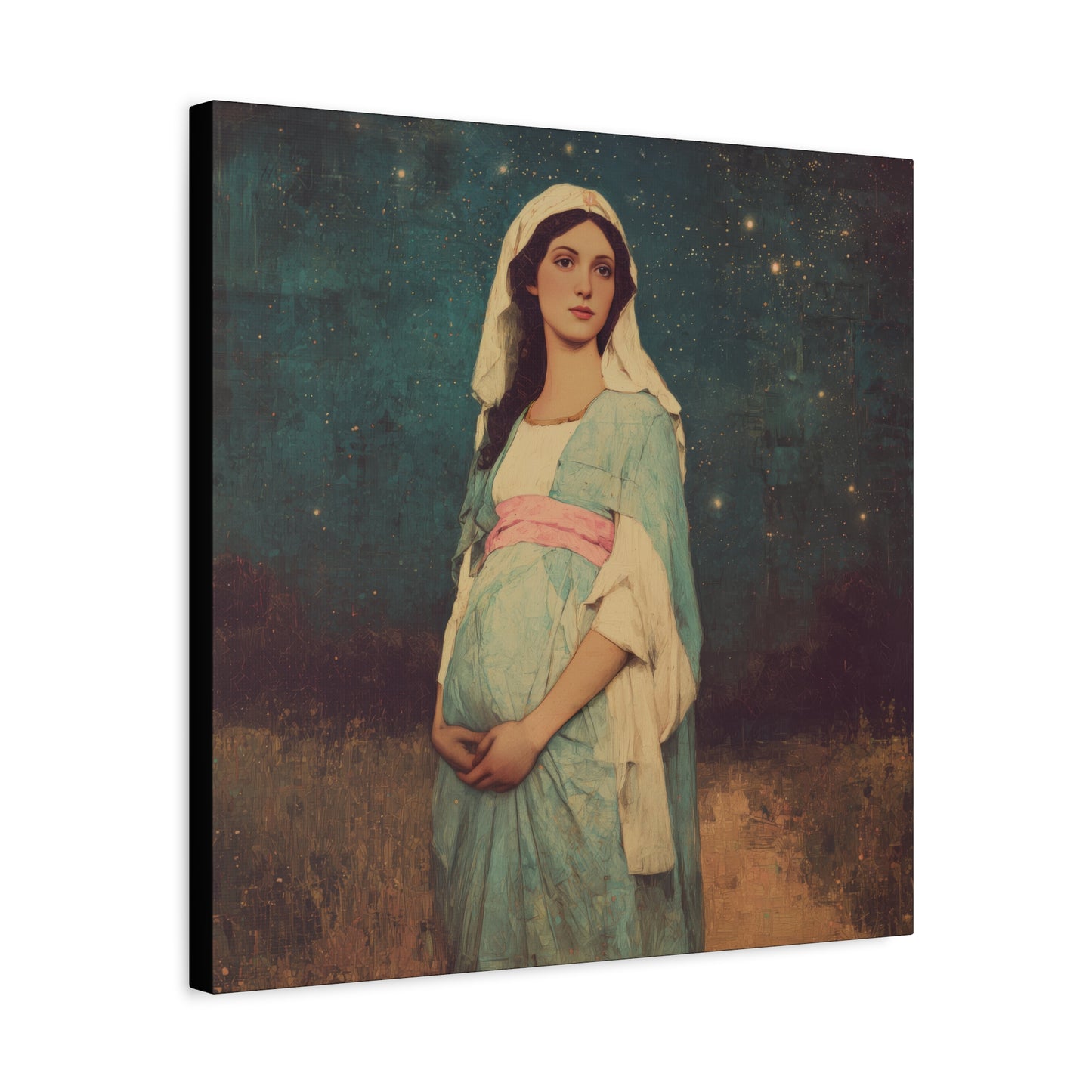 Our Lady of 'O' - Our Lady of Expectation - Mother Mary - Marian Art - Gallery Wrapped Canvas - Print - Catholic Art Print
