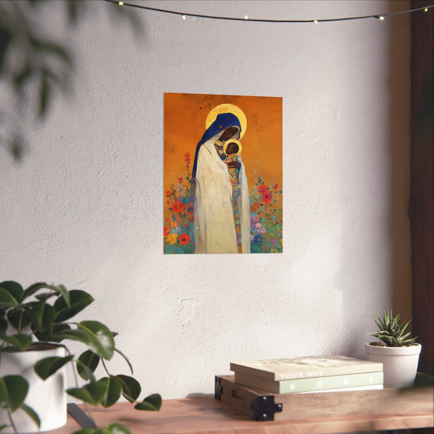 The Divine Embrace- Our Lady of Kibeho's Love - Sanctified Souls Print - Multiple Sizes - Premium Posters - Catholic Art - Christian
